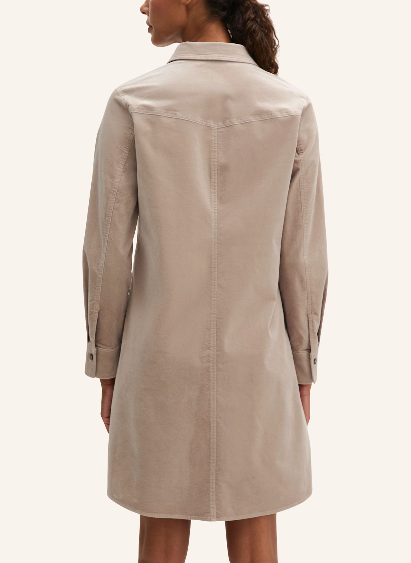 Marc O'Polo Samtkleid: BEIGE