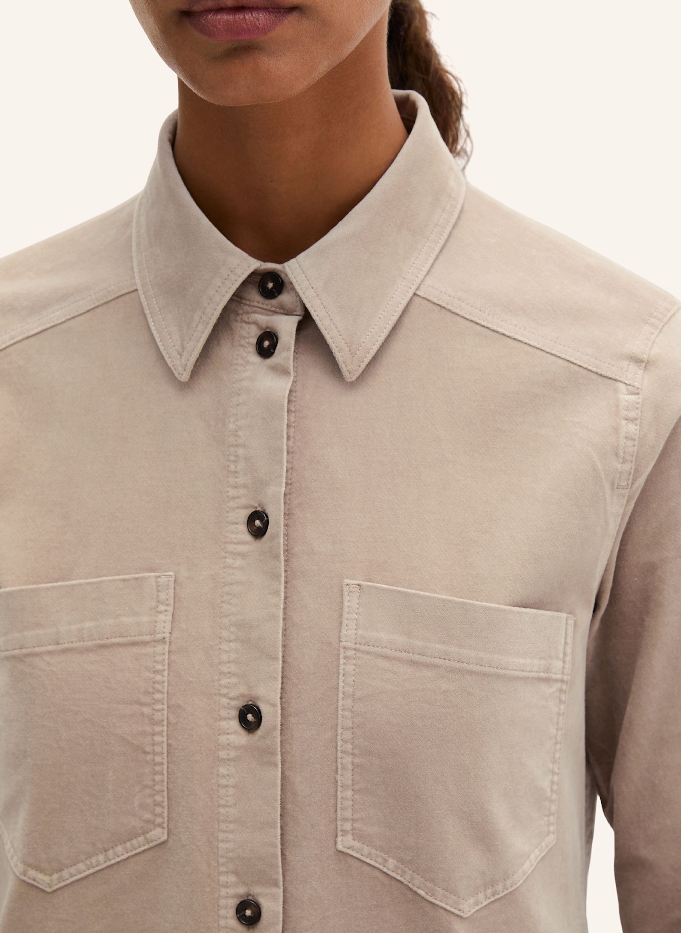 Marc O'Polo Samtkleid: BEIGE