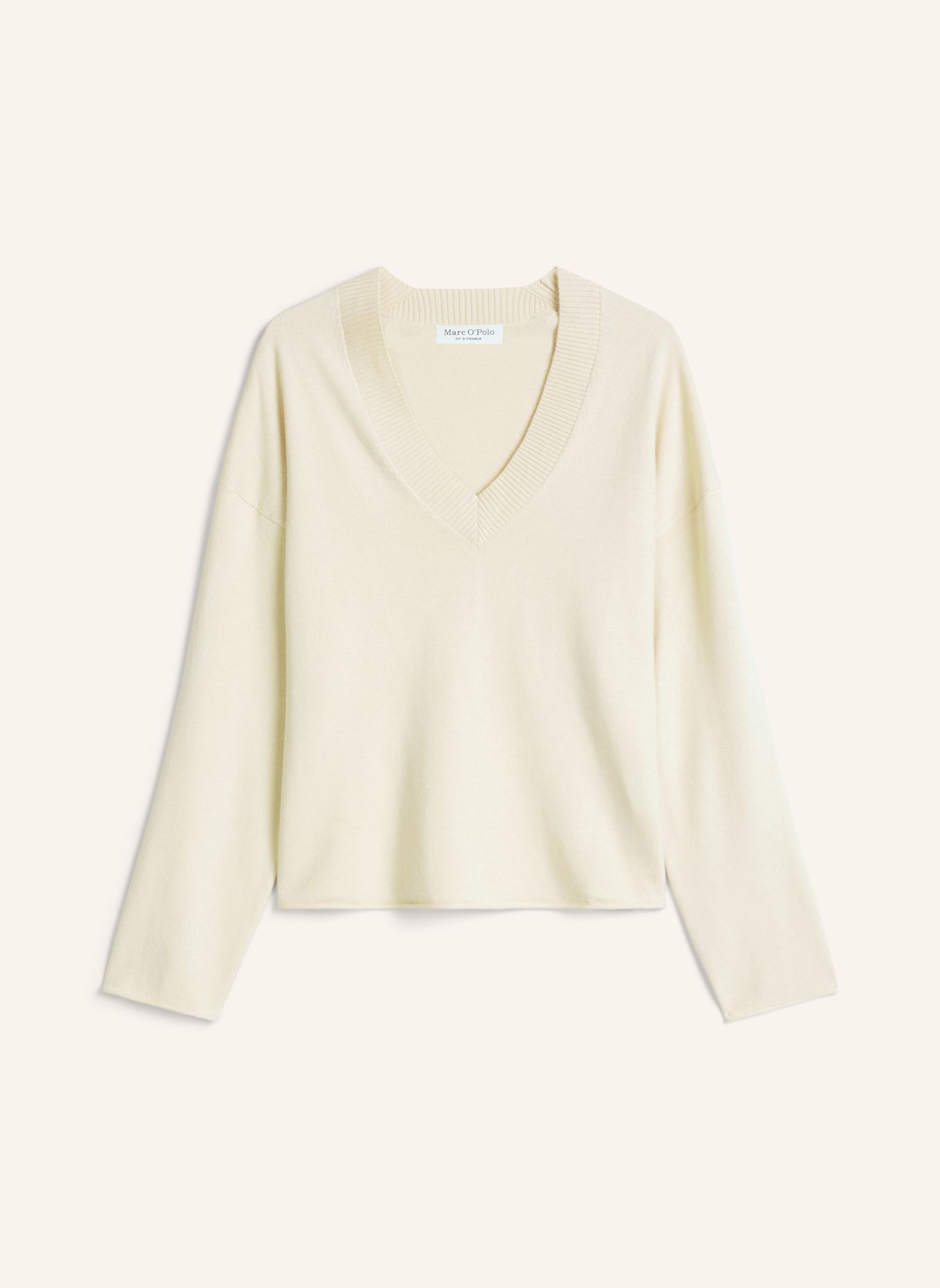 Marc O'Polo V-Neck-Pullover: CREME