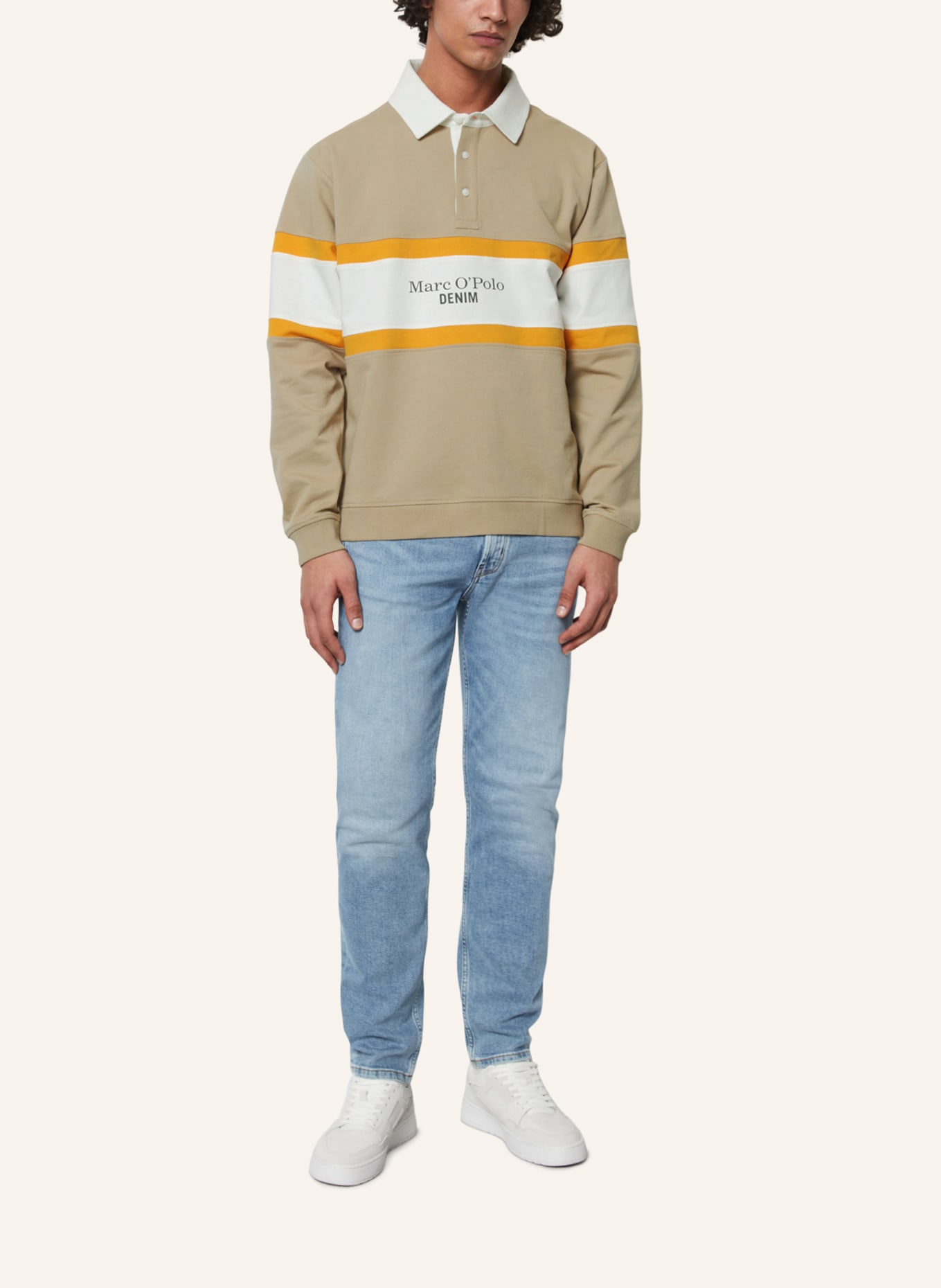 Marc O'Polo DENIM Polo-Sweatshirt, Farbe: BEIGE (Bild 4)