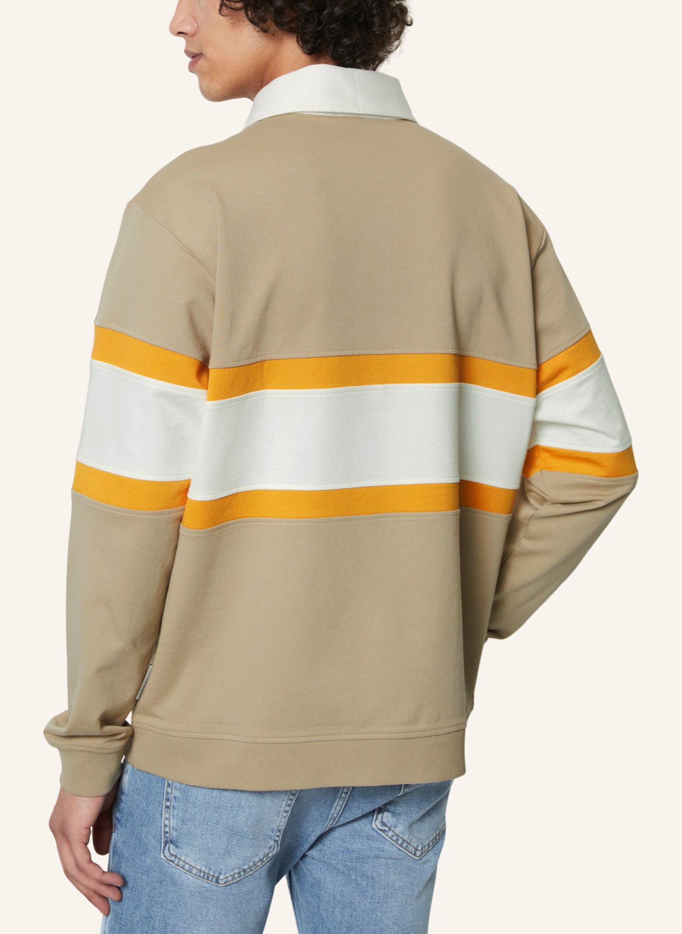 Marc O'Polo DENIM Polo-Sweatshirt, Farbe: BEIGE (Bild 2)