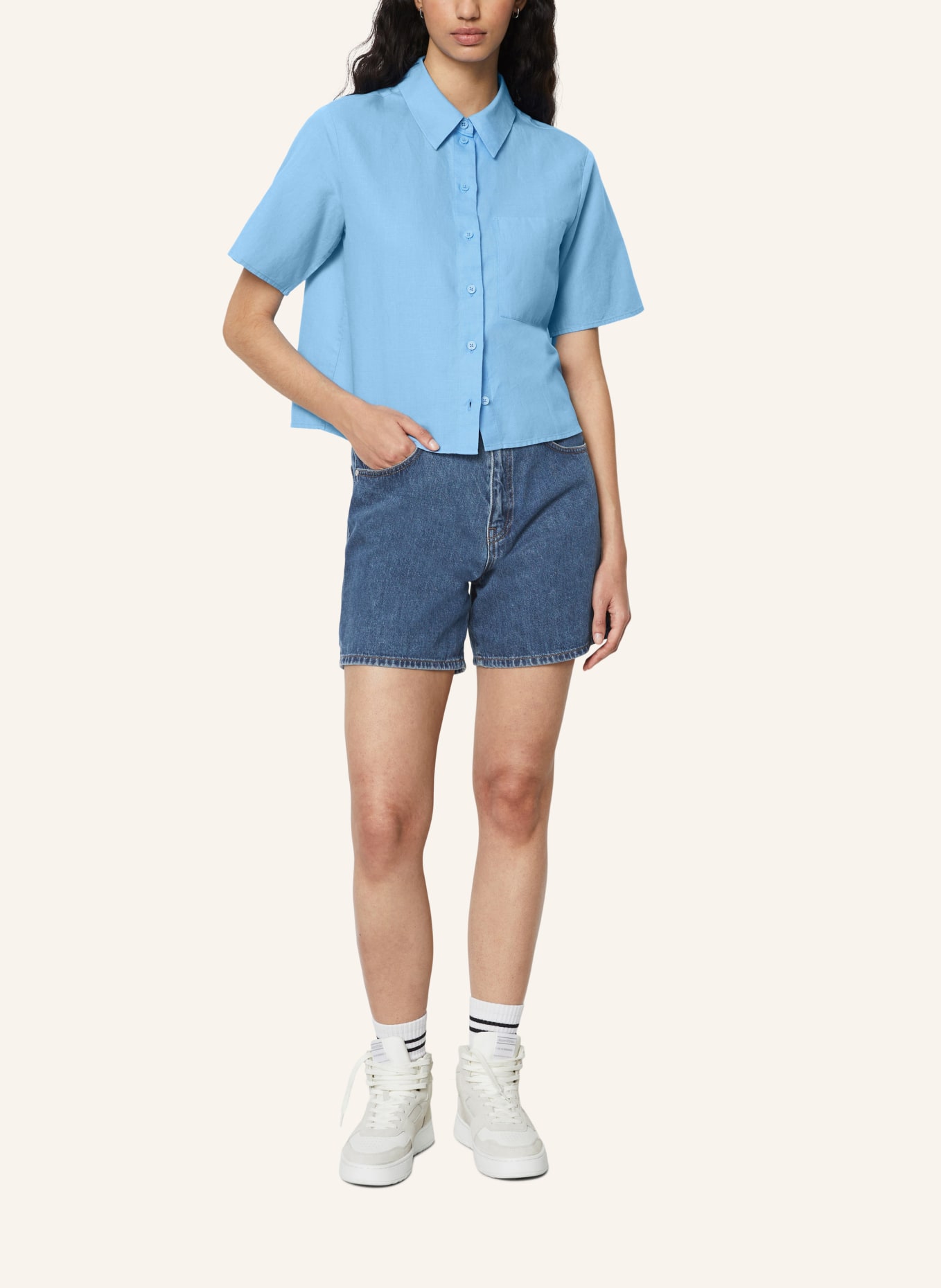 Marc O'Polo DENIM Bluse, Farbe: BLAU (Bild 4)