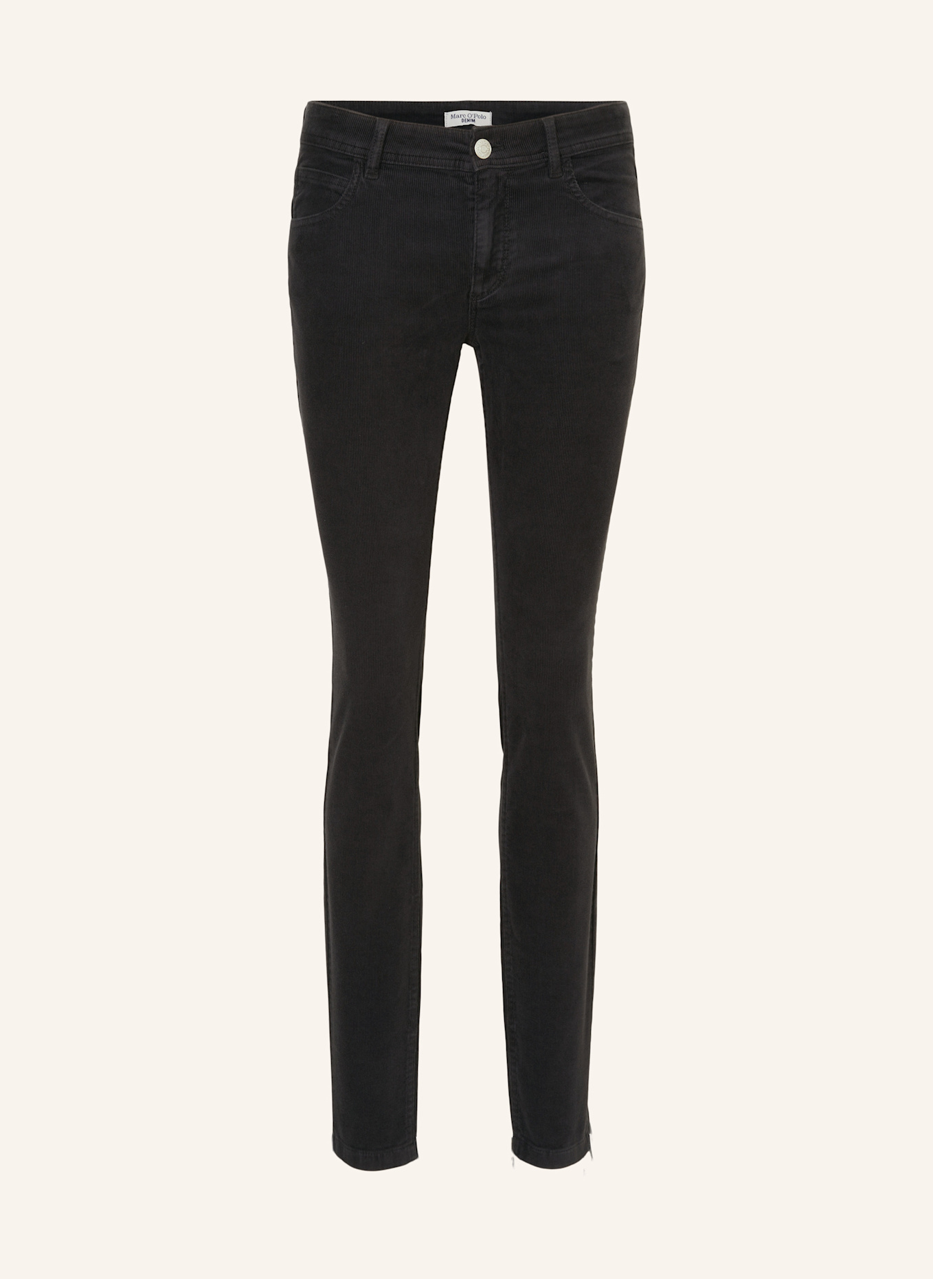 Marc O'Polo DENIM Cordhose Model Alva slim, Farbe: SCHWARZ (Bild 1)