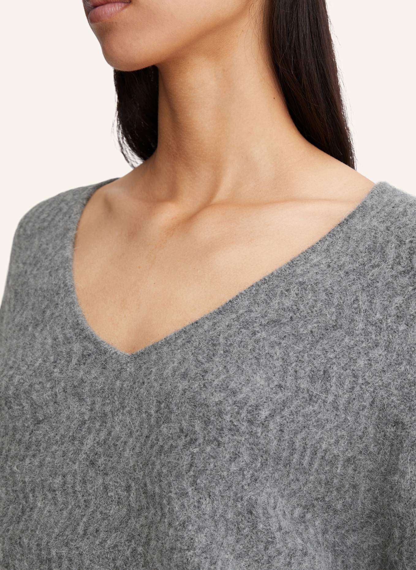 Marc O'Polo DENIM V-Neck-Pullover, Farbe: GRAU (Bild 3)