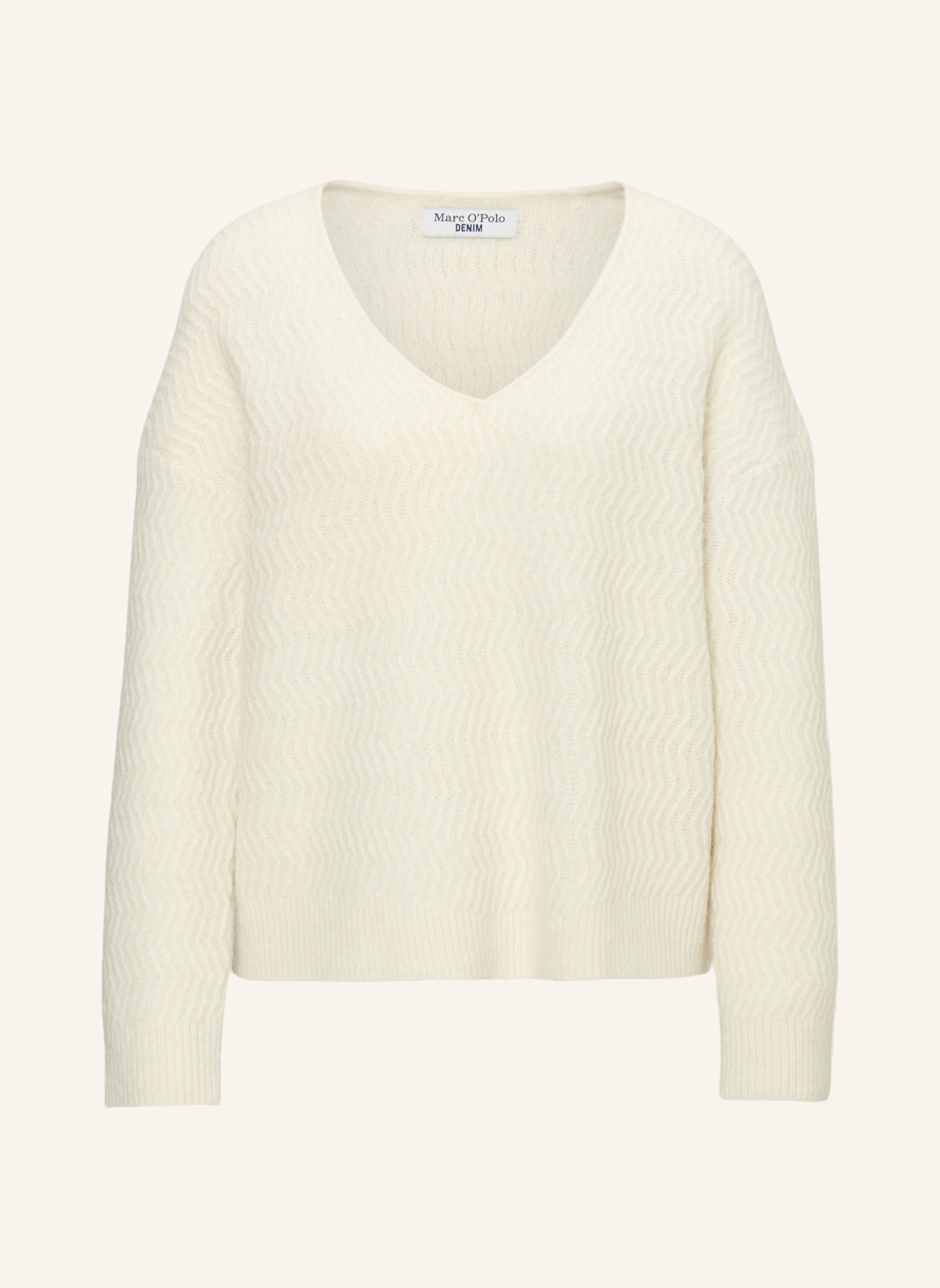 Marc O'Polo DENIM V-Neck-Pullover, Farbe: ECRU (Bild 1)