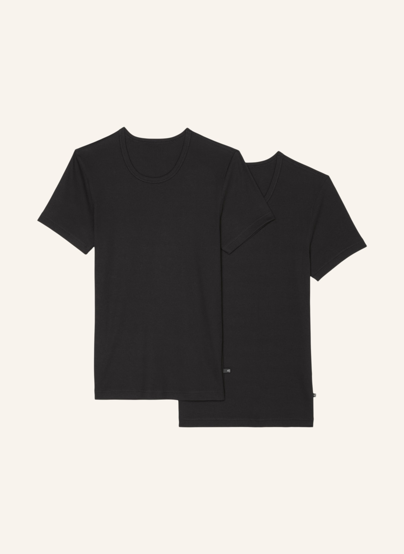 Marc O'Polo 2er-Pack Lounge-Shirts: SCHWARZ