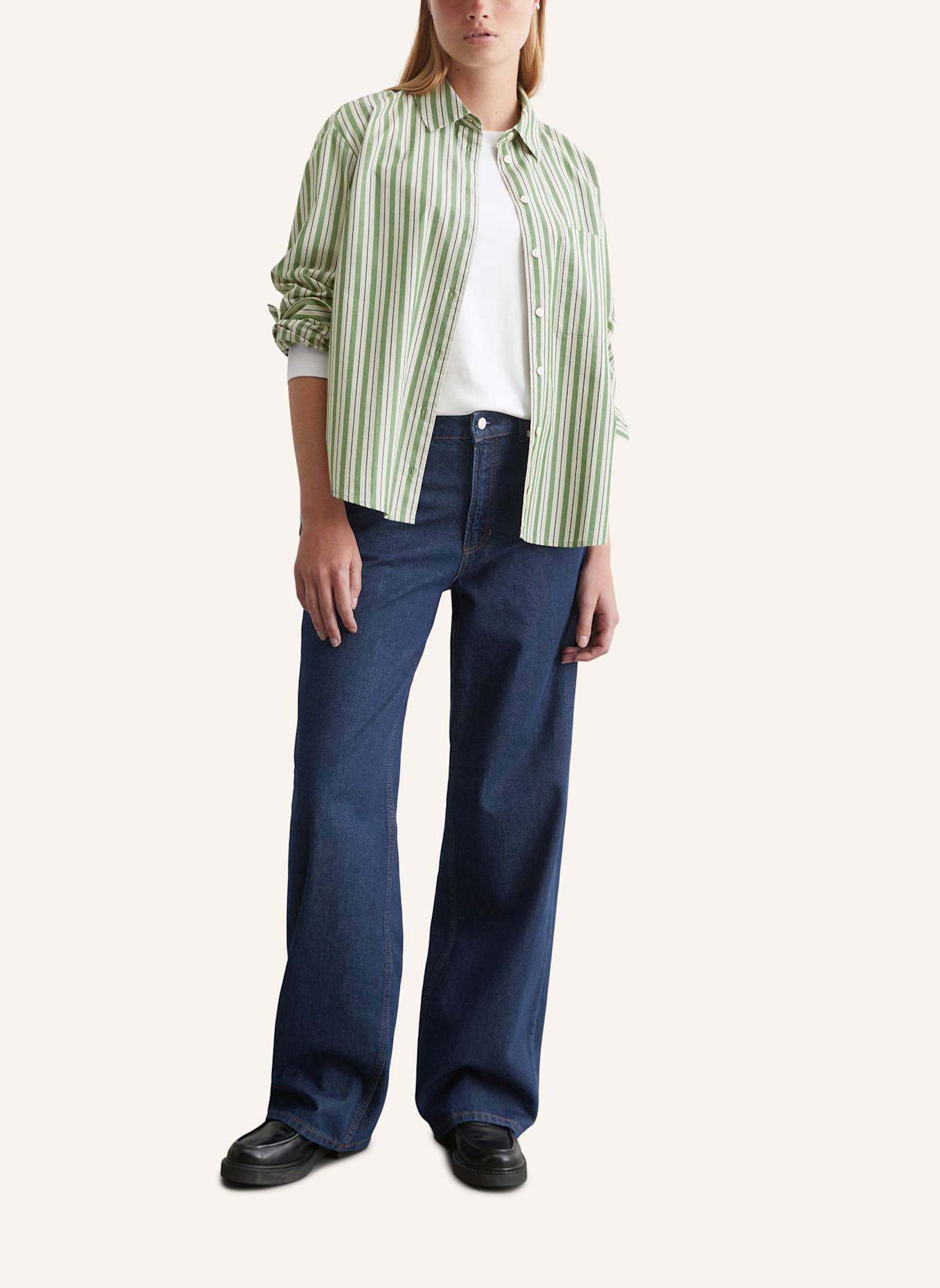 Marc O'Polo DENIM Streifenbluse: GRÜN