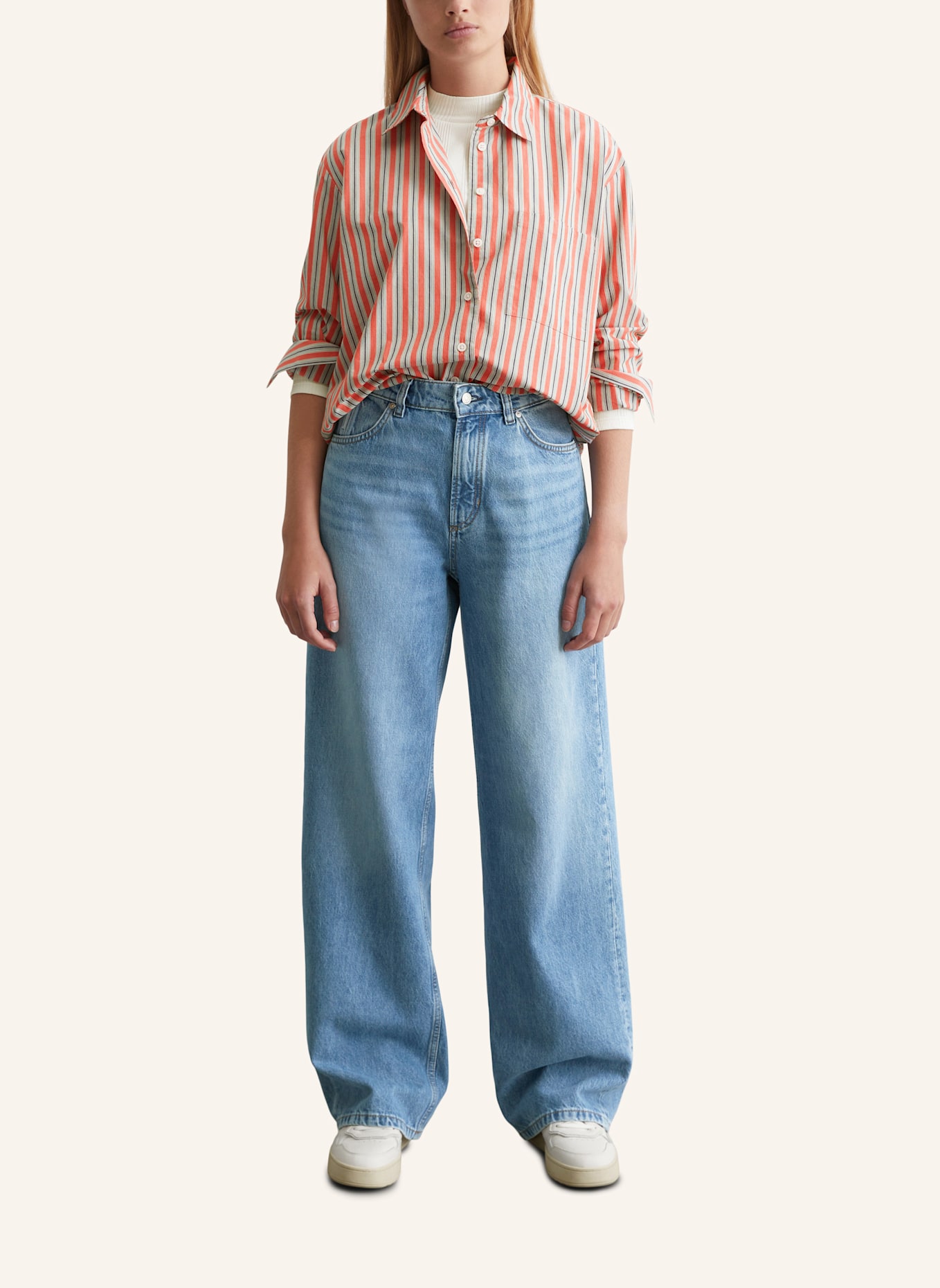 Marc O'Polo DENIM Streifenbluse: ROT