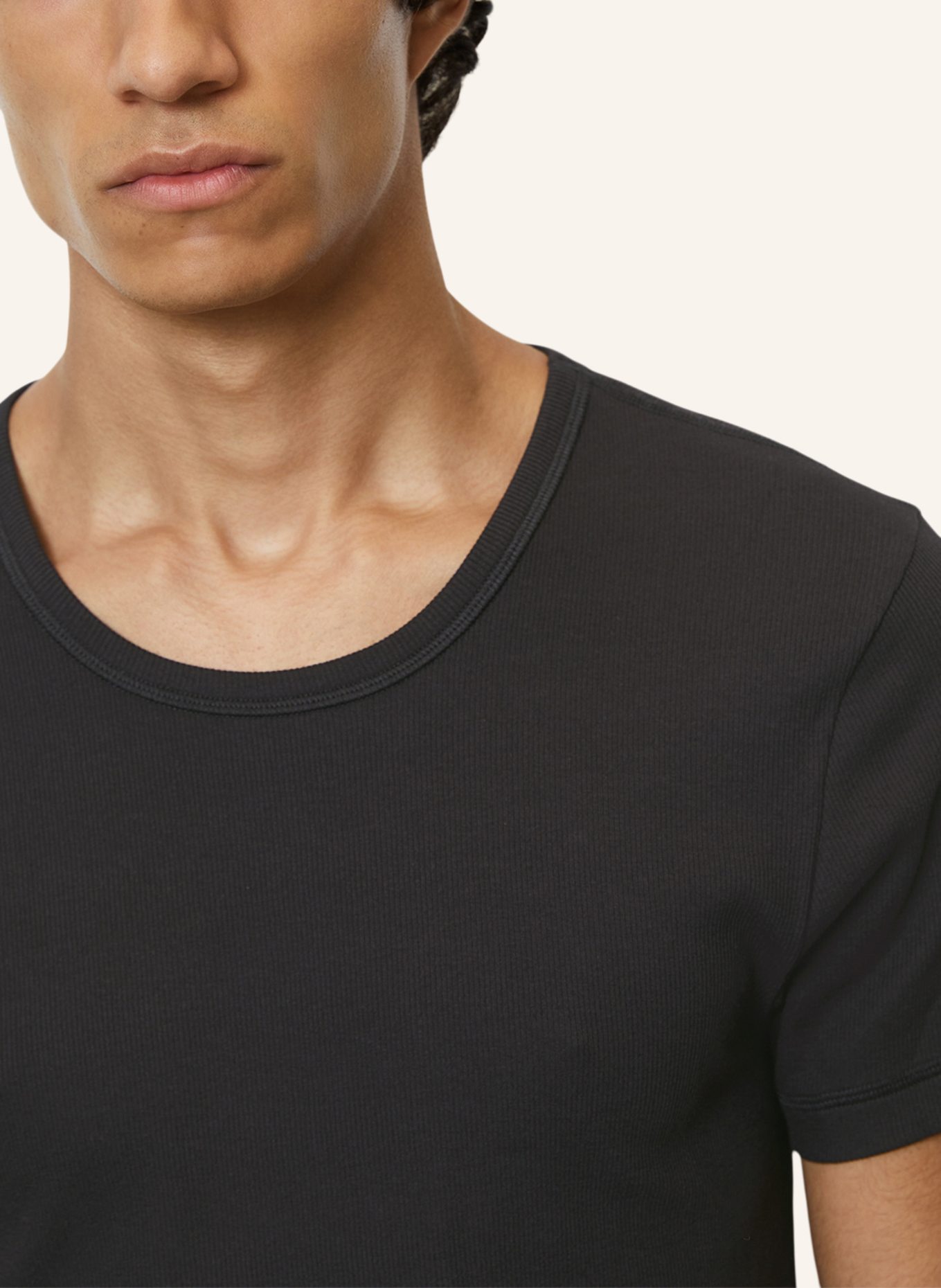 Marc O'Polo 2er-Pack Lounge-Shirts: SCHWARZ