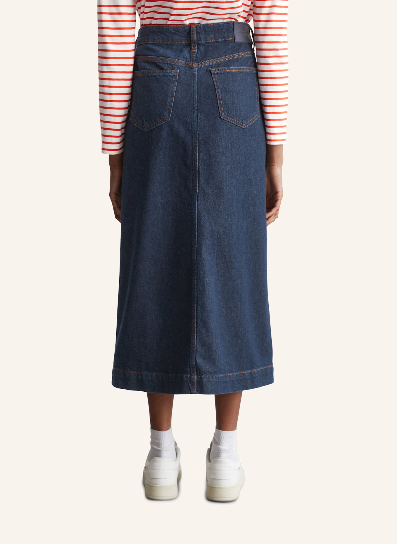 Marc O'Polo DENIM Maxi-Jeansrock: BLAU