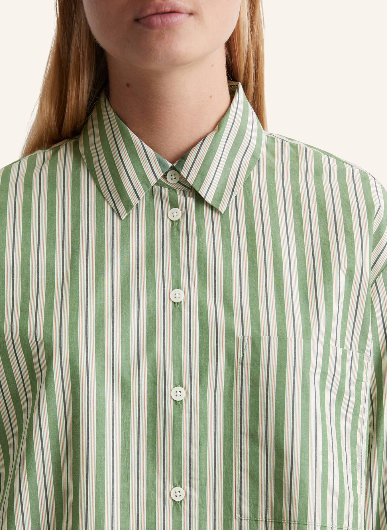 Marc O'Polo DENIM Streifenbluse: GRÜN