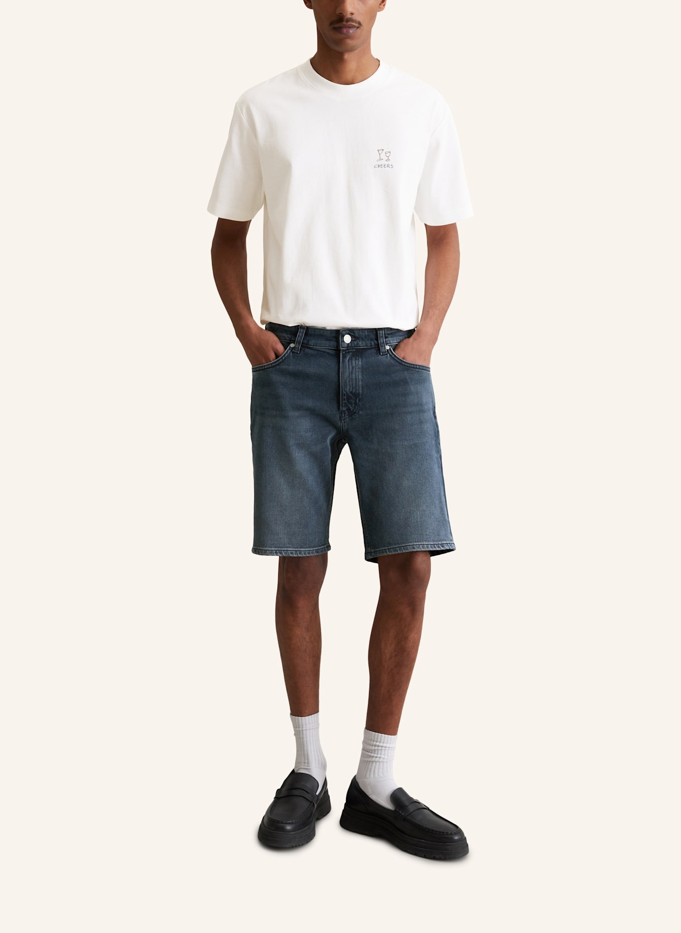 Marc O'Polo DENIM Jeansshorts: BLAU