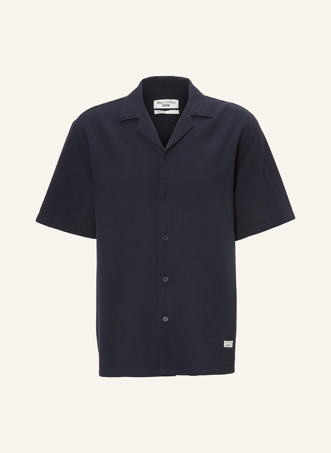 Marc O'Polo DENIM Kurzarm-Hemd: DUNKELBLAU