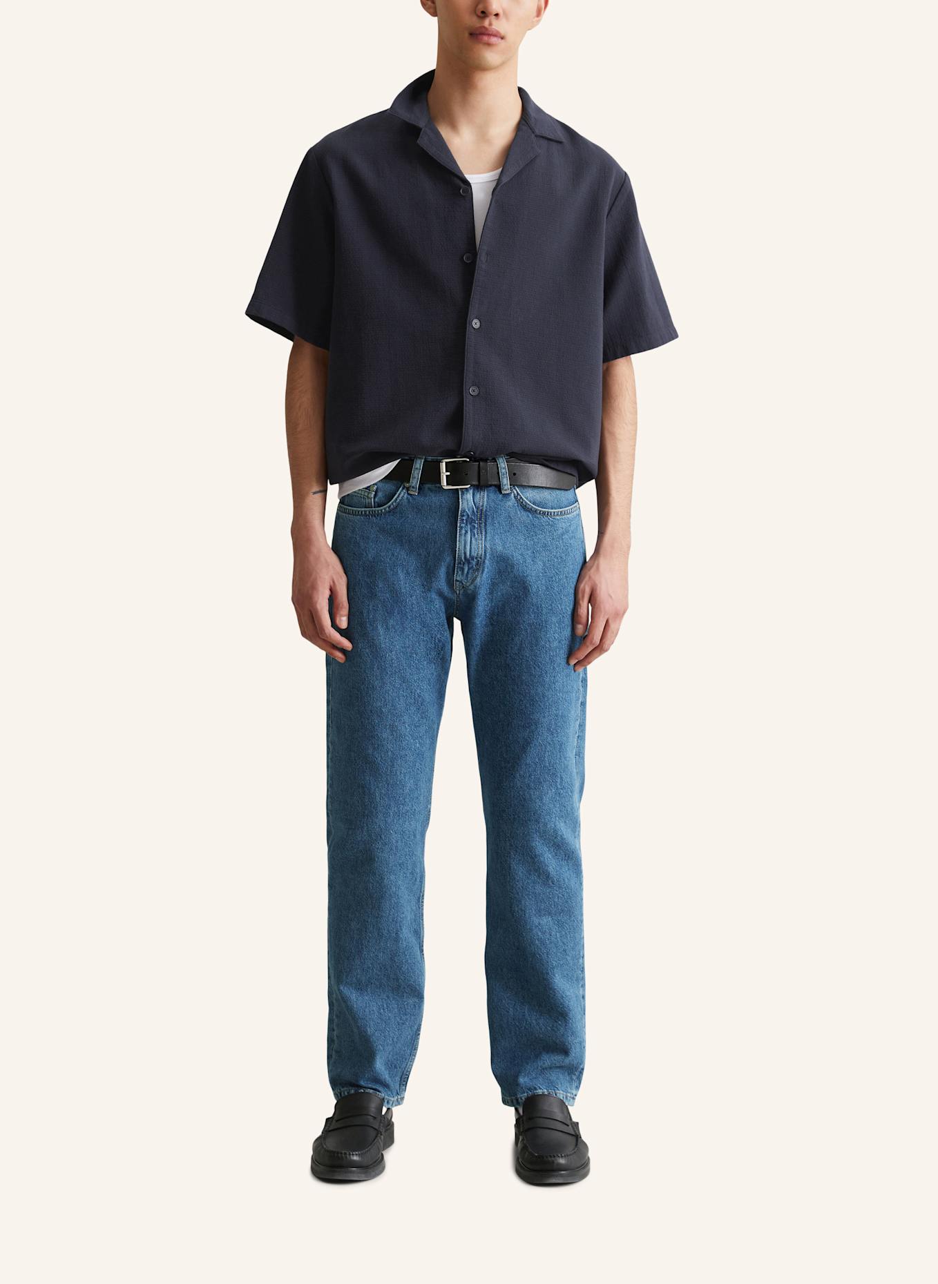 Marc O'Polo DENIM Kurzarm-Hemd: DUNKELBLAU