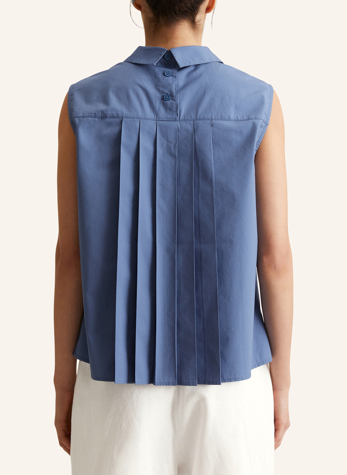 Marc O'Polo DENIM Falten-Bluse: BLAU