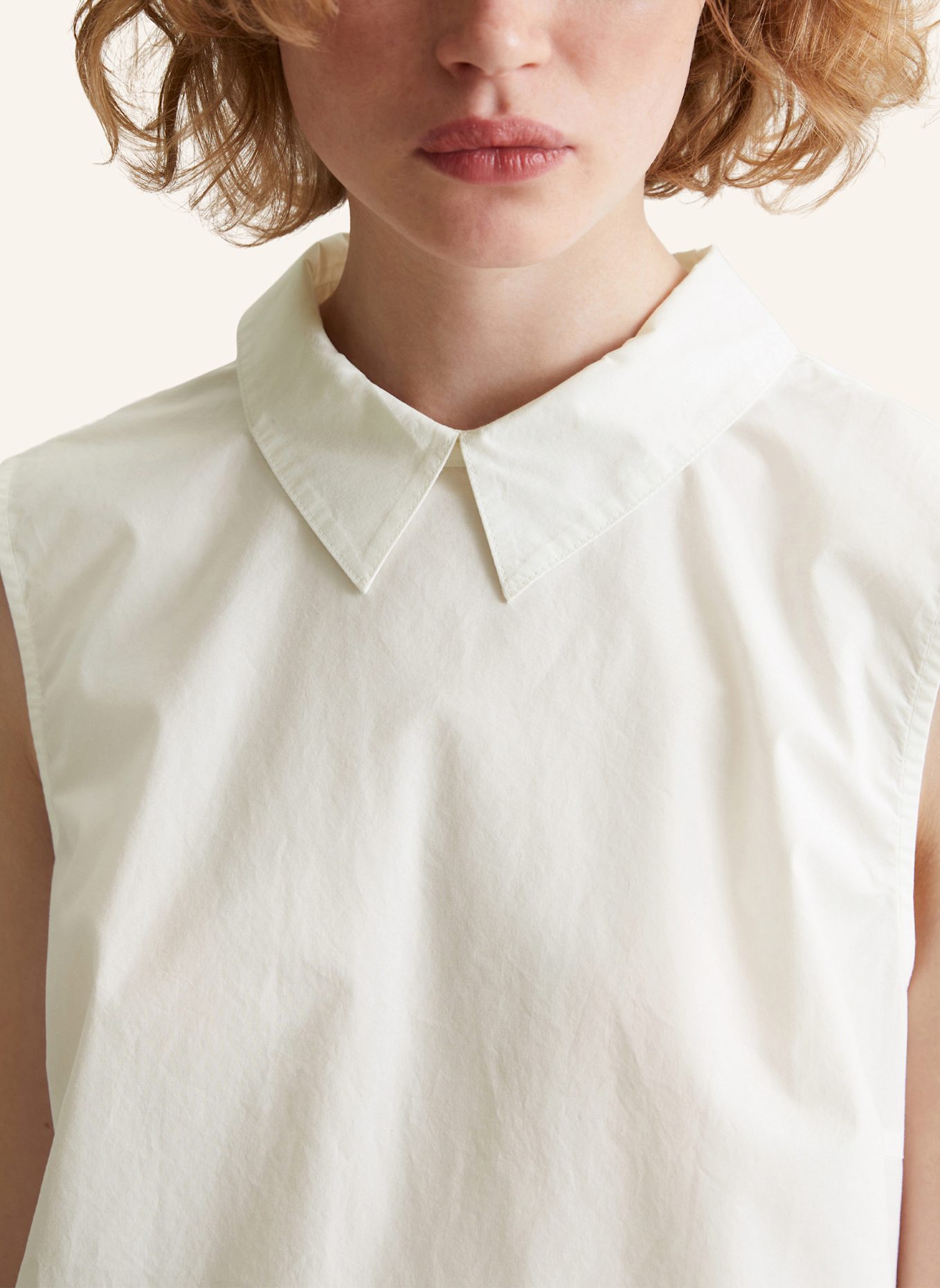 Marc O'Polo DENIM Falten-Bluse: WEISS