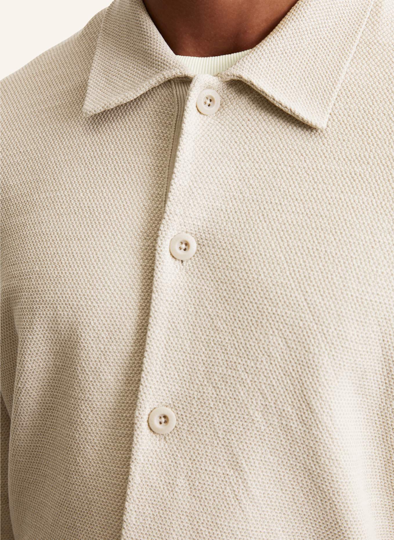 Marc O'Polo Strick-Overshirt: HELLGRAU