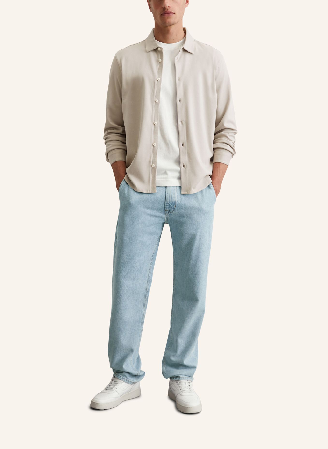 Marc O'Polo Jerseyshirt: HELLGRAU