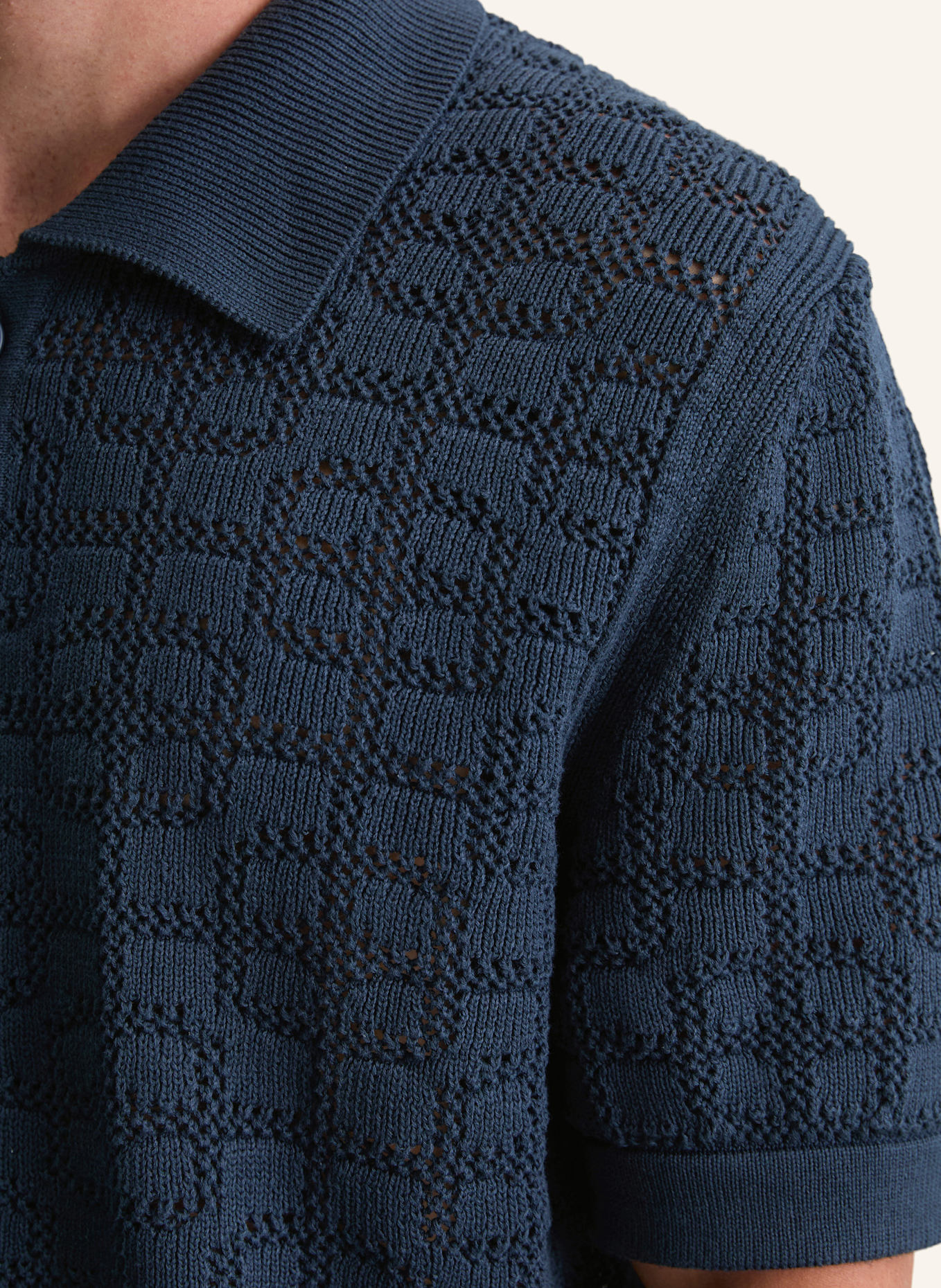 Marc O'Polo DENIM Strickshirt: DUNKELBLAU