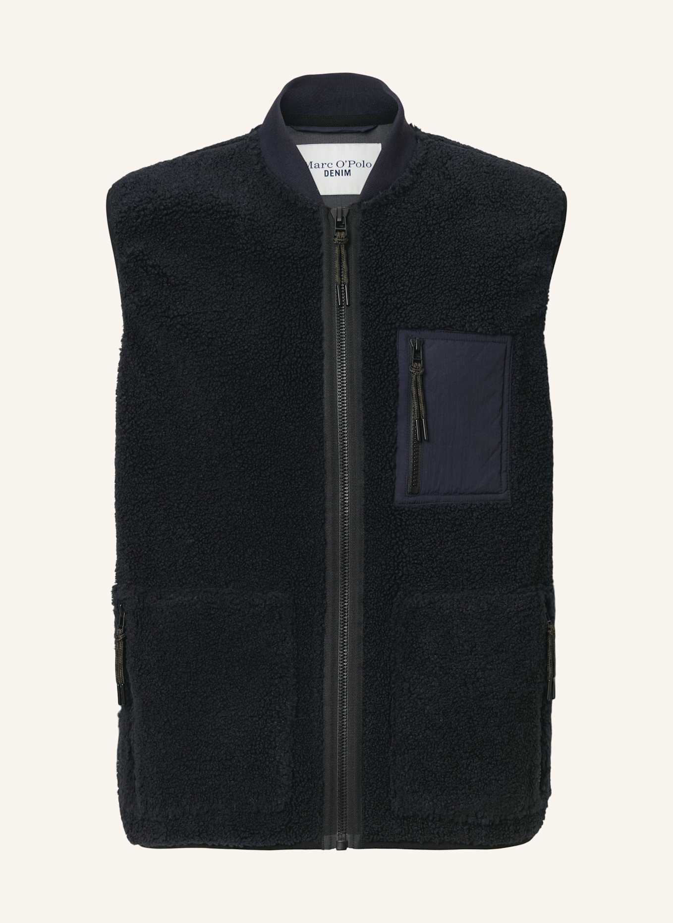 Marc O'Polo DENIM Teddyweste: DUNKELBLAU