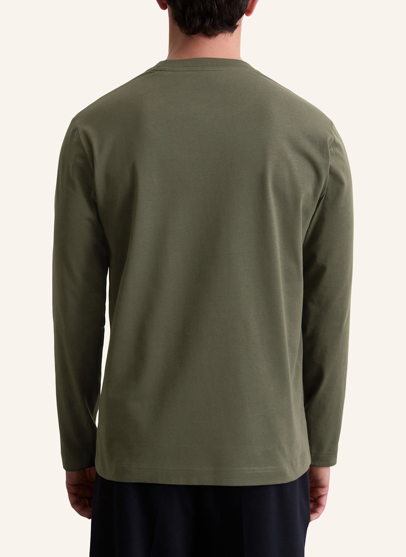 Marc O'Polo Langarm-Shirt: DUNKELGRÜN