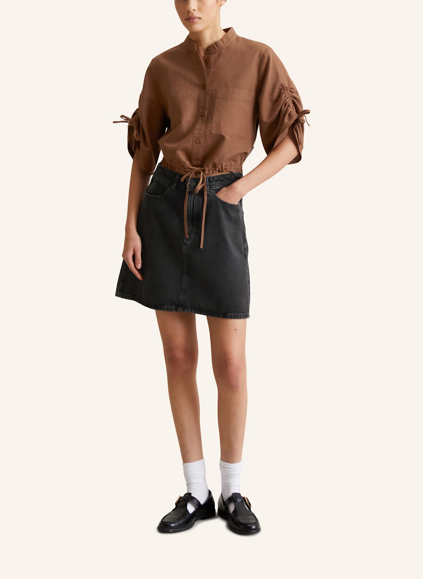 Marc O'Polo DENIM Jeansrock: SCHWARZ