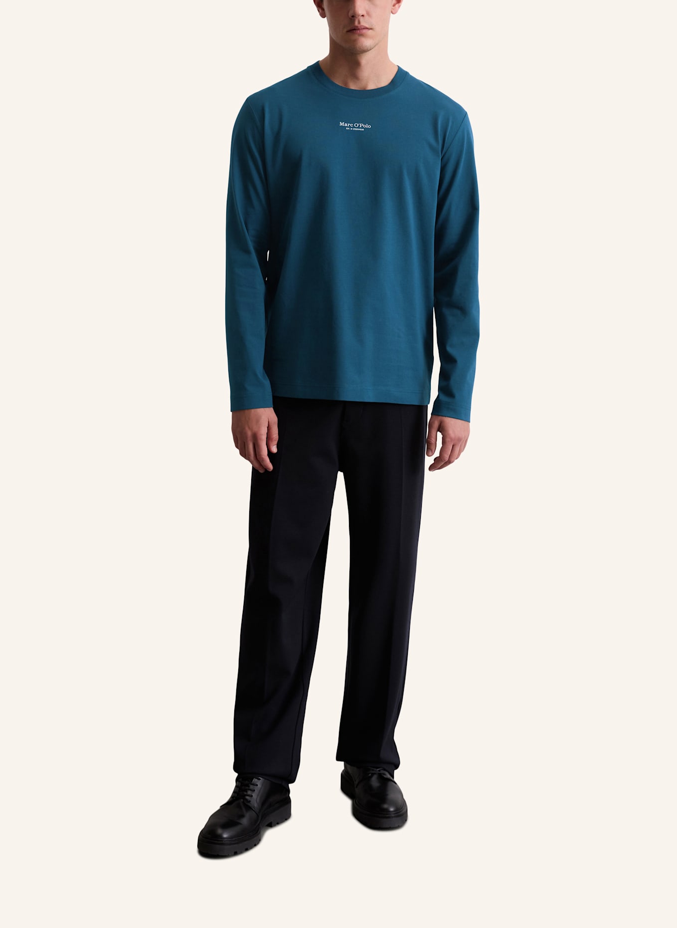 Marc O'Polo Langarm-Shirt: BLAU