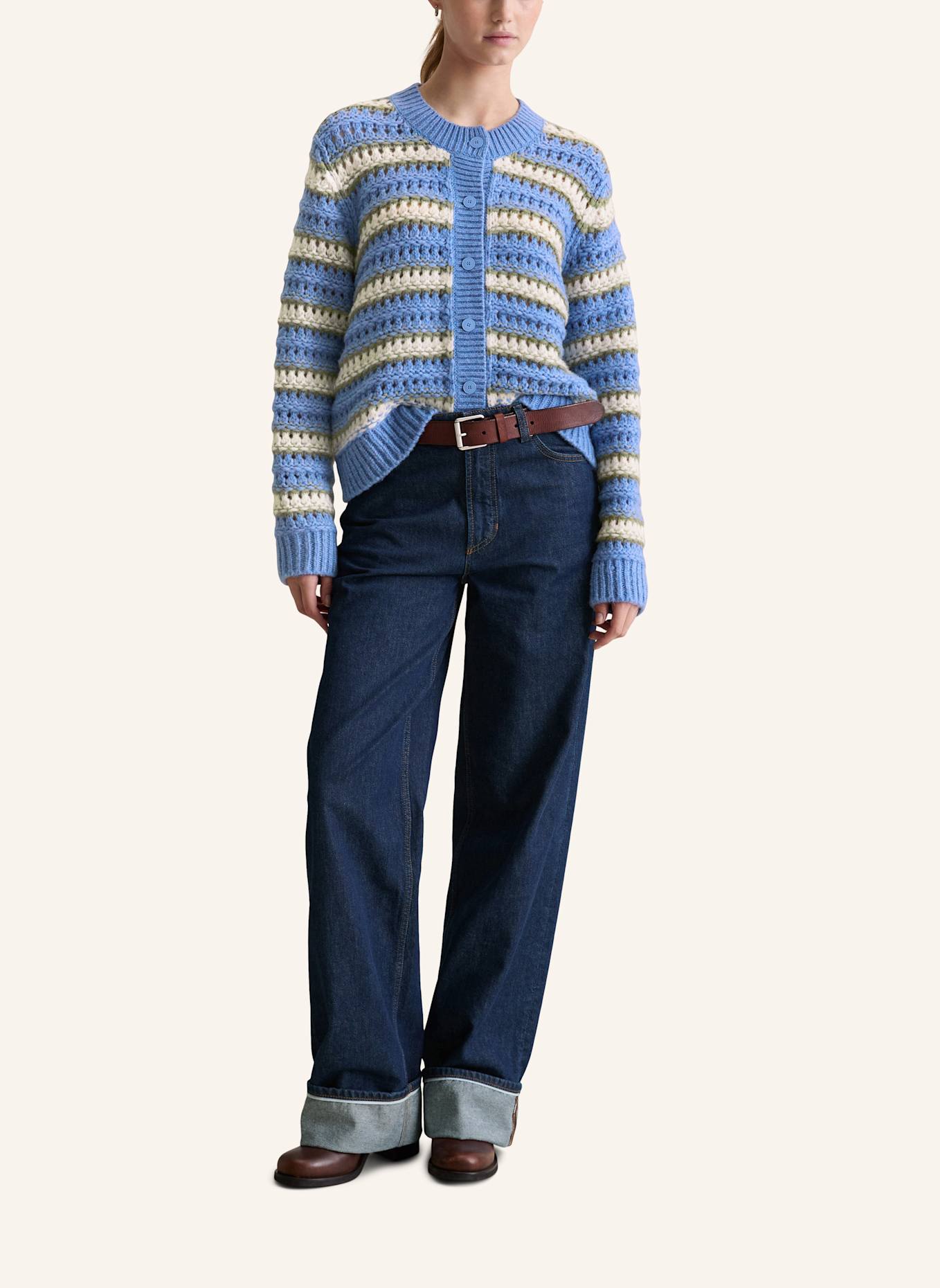 Marc O'Polo DENIM Strickjacke: BLAU