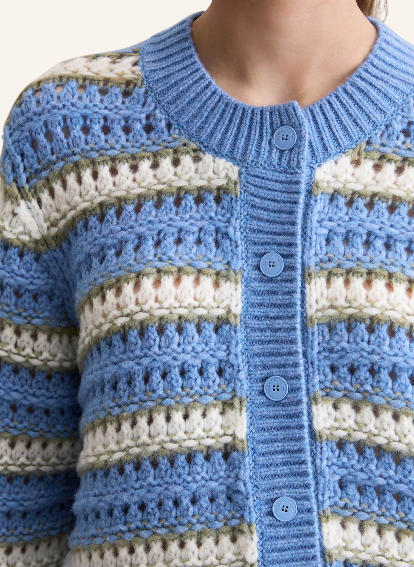 Marc O'Polo DENIM Strickjacke: BLAU