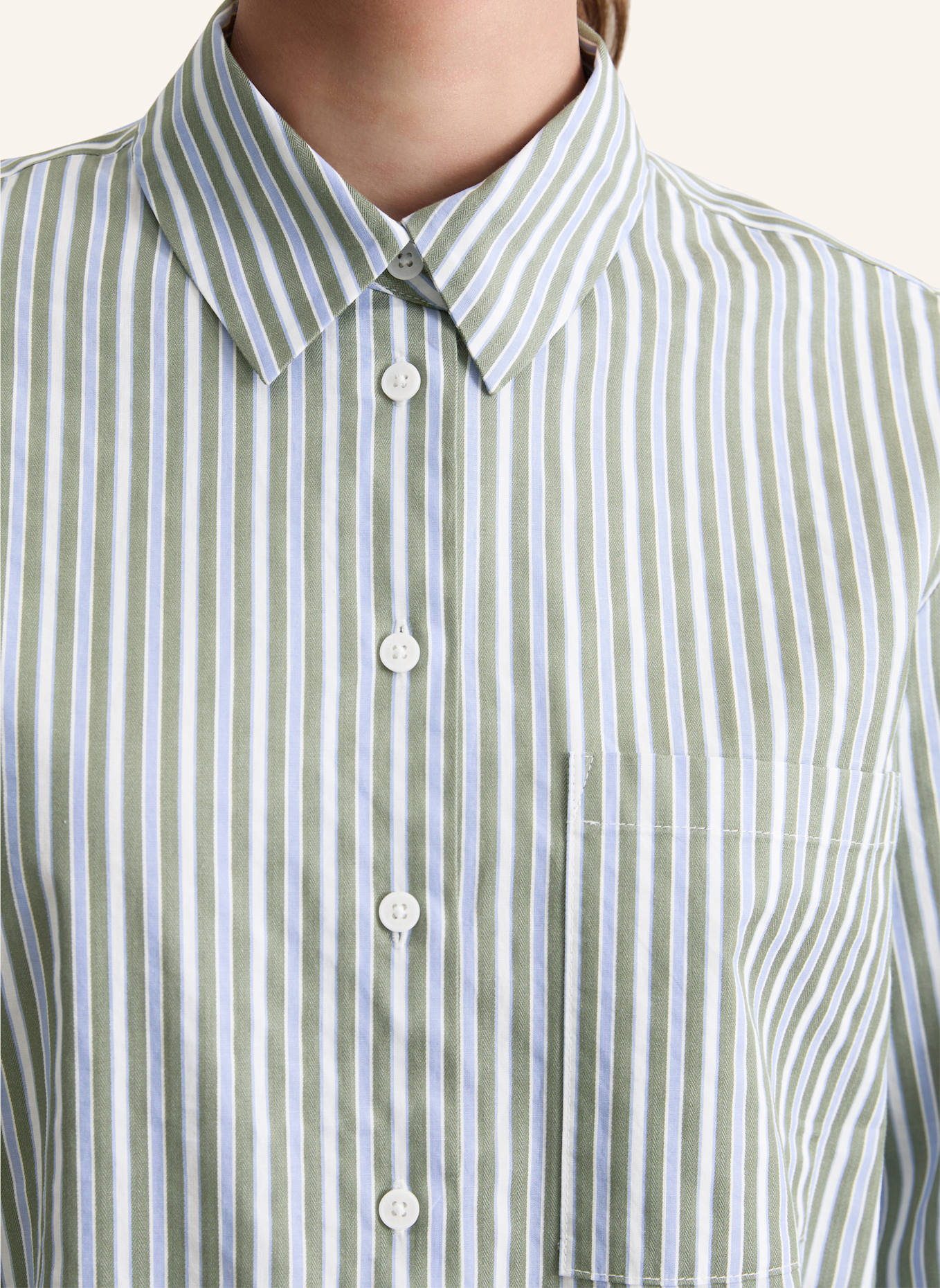 Marc O'Polo DENIM Streifenbluse: GRÜN