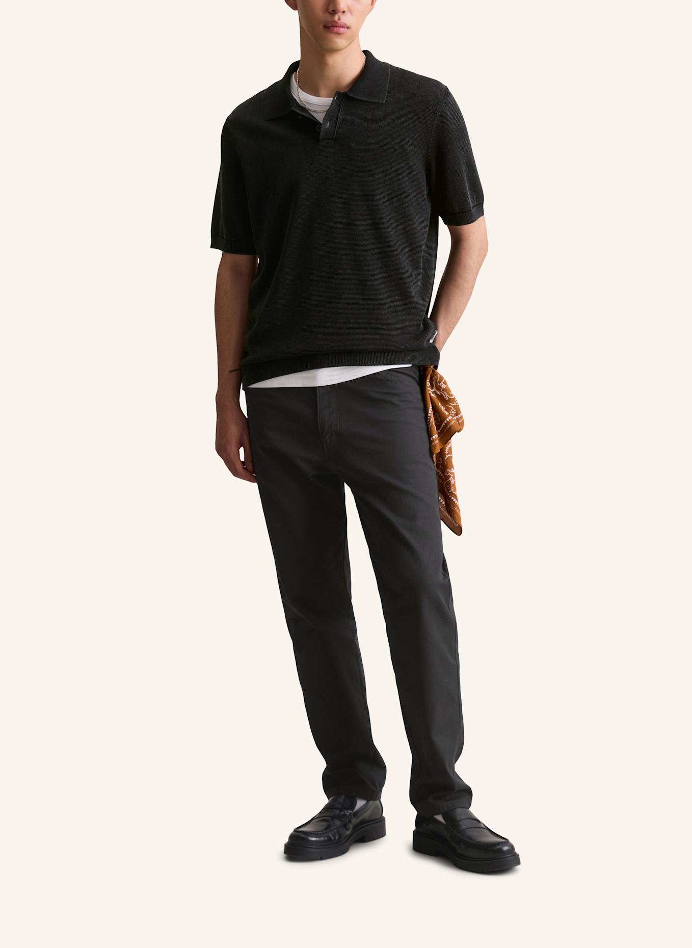 Marc O'Polo DENIM Strick-Poloshirt: SCHWARZ