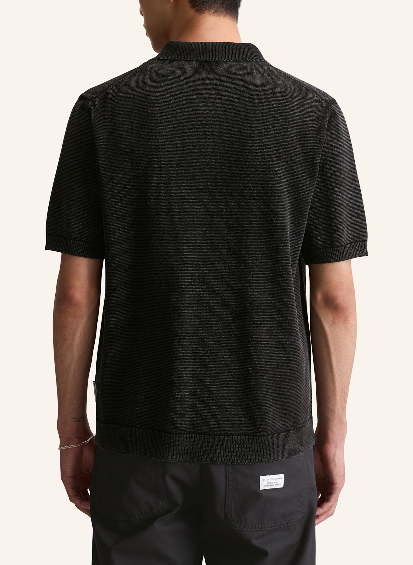 Marc O'Polo DENIM Strick-Poloshirt: SCHWARZ
