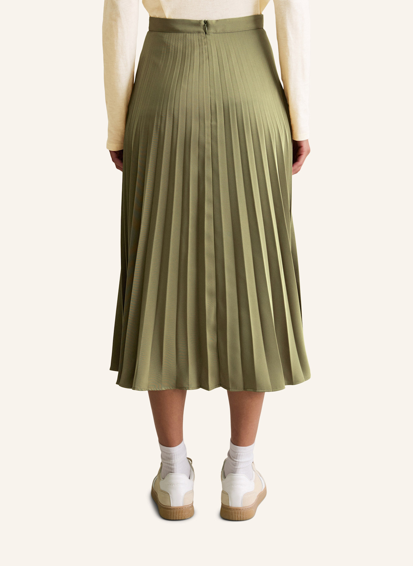 Marc O'Polo DENIM Plisseerock: GRAU