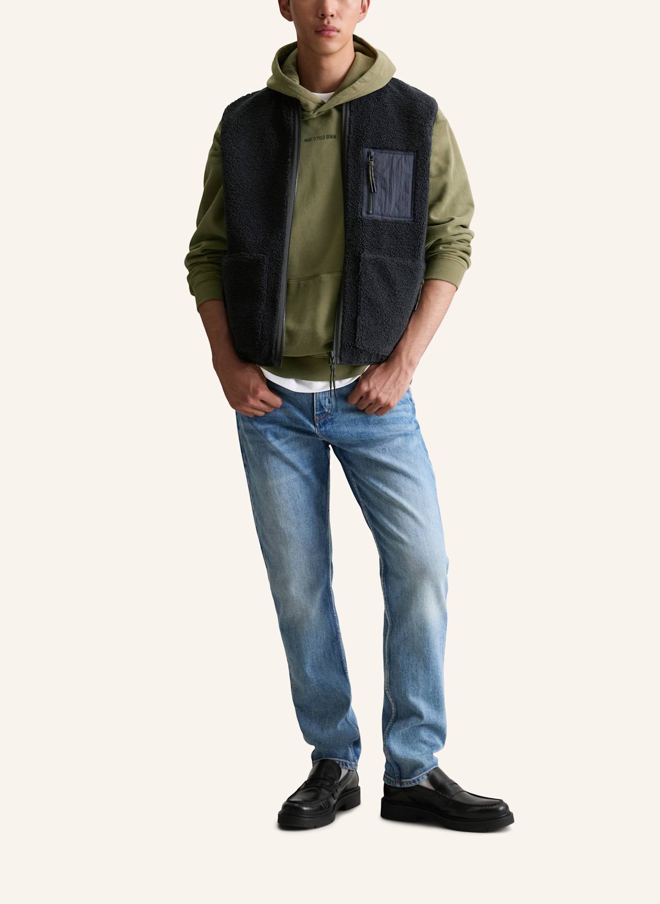 Marc O'Polo DENIM Teddyweste: DUNKELBLAU