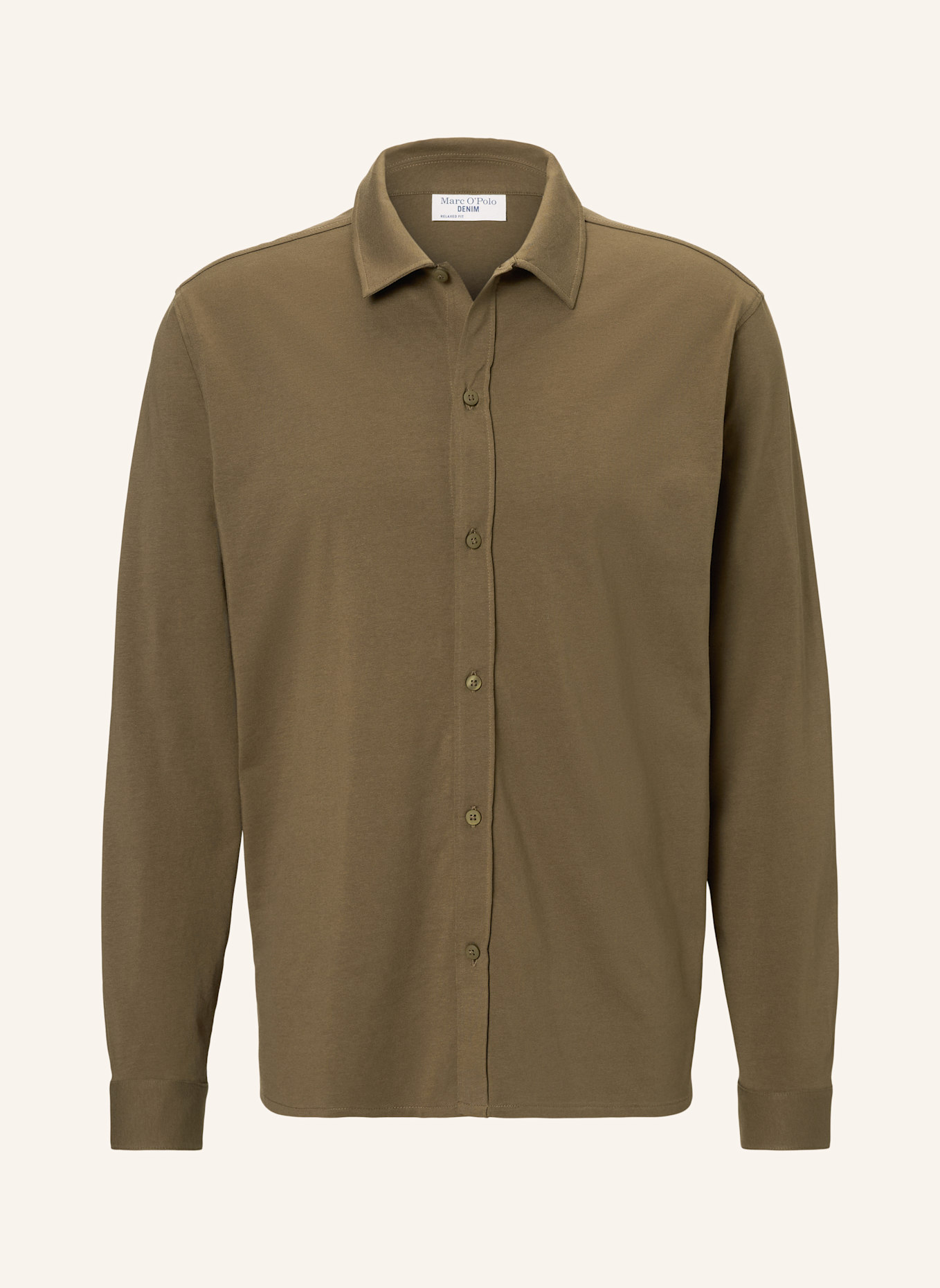 Marc O'Polo DENIM Jerseyhemd: DUNKELBRAUN