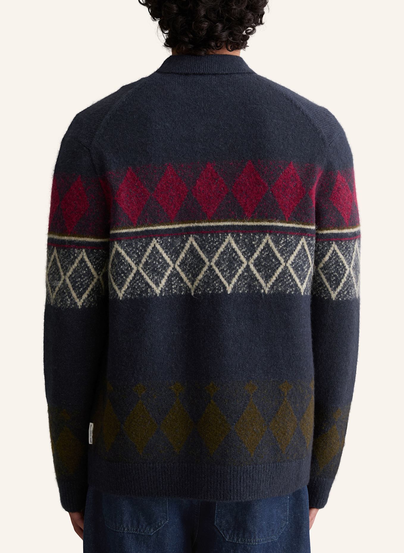 Marc O'Polo DENIM Strickjacke: DUNKELBLAU