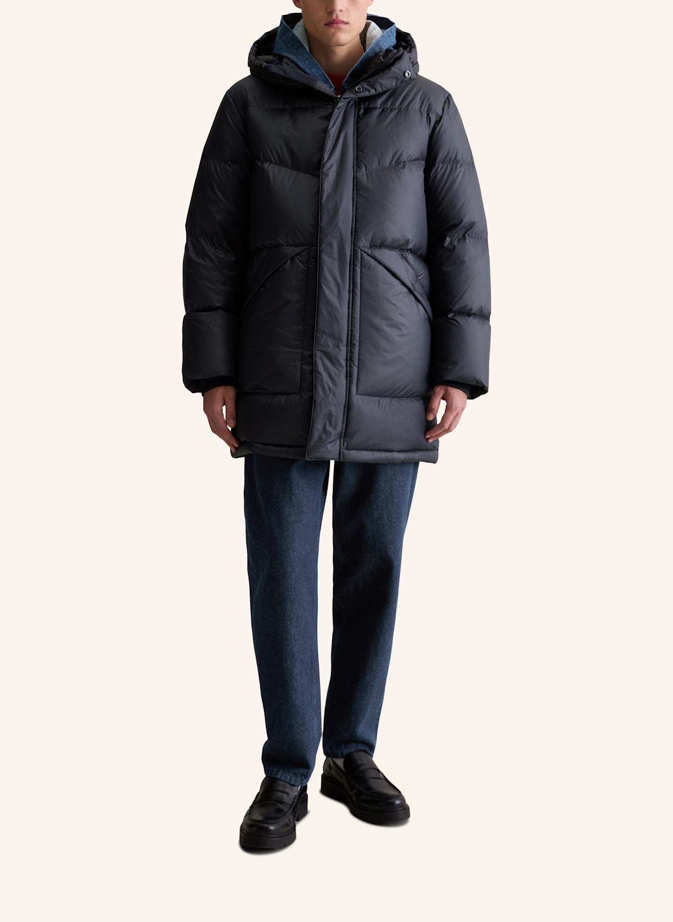 Marc O'Polo DENIM Daunenmantel: DUNKELBLAU