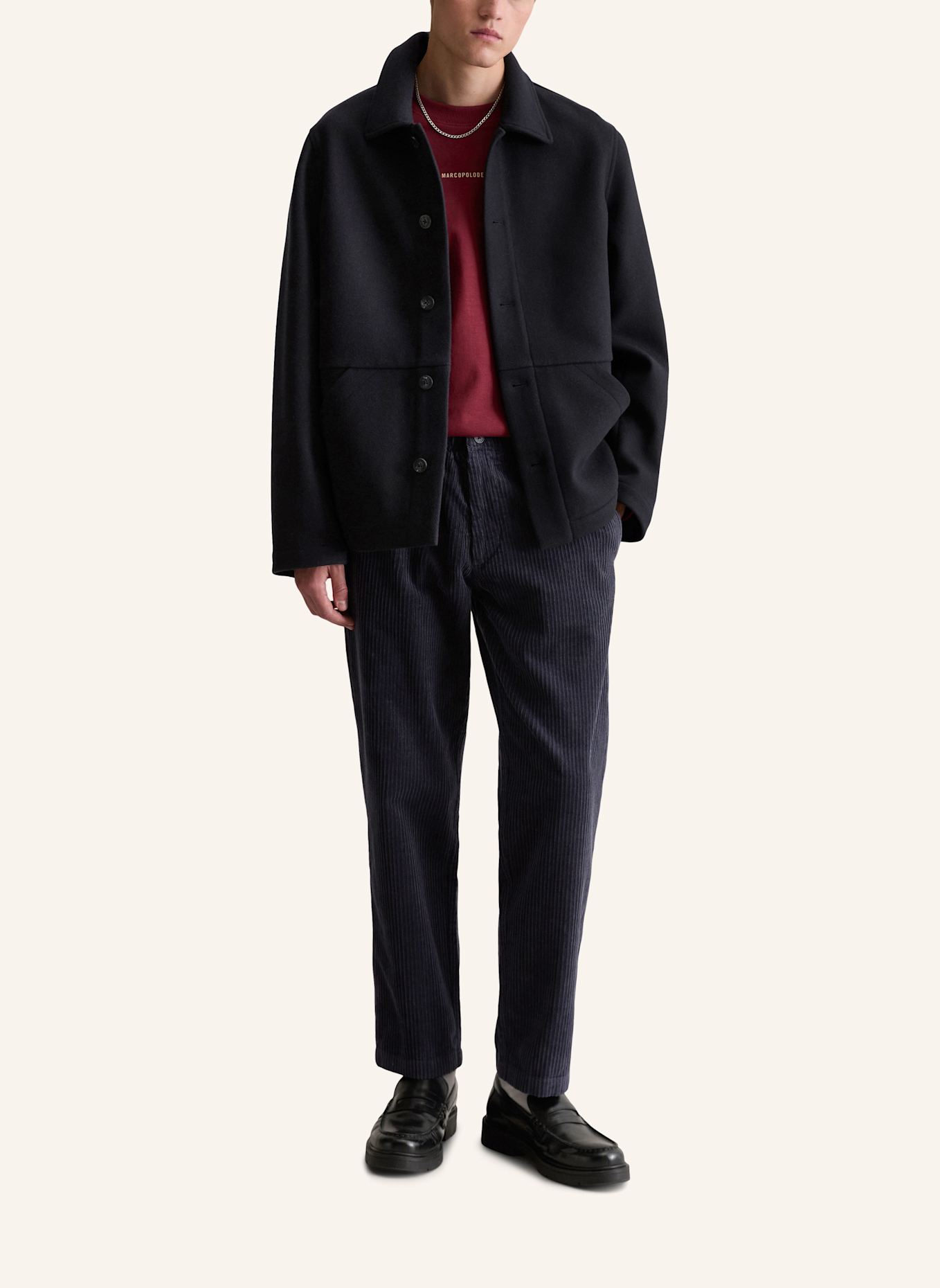 Marc O'Polo DENIM Wollemischjacke: DUNKELBLAU