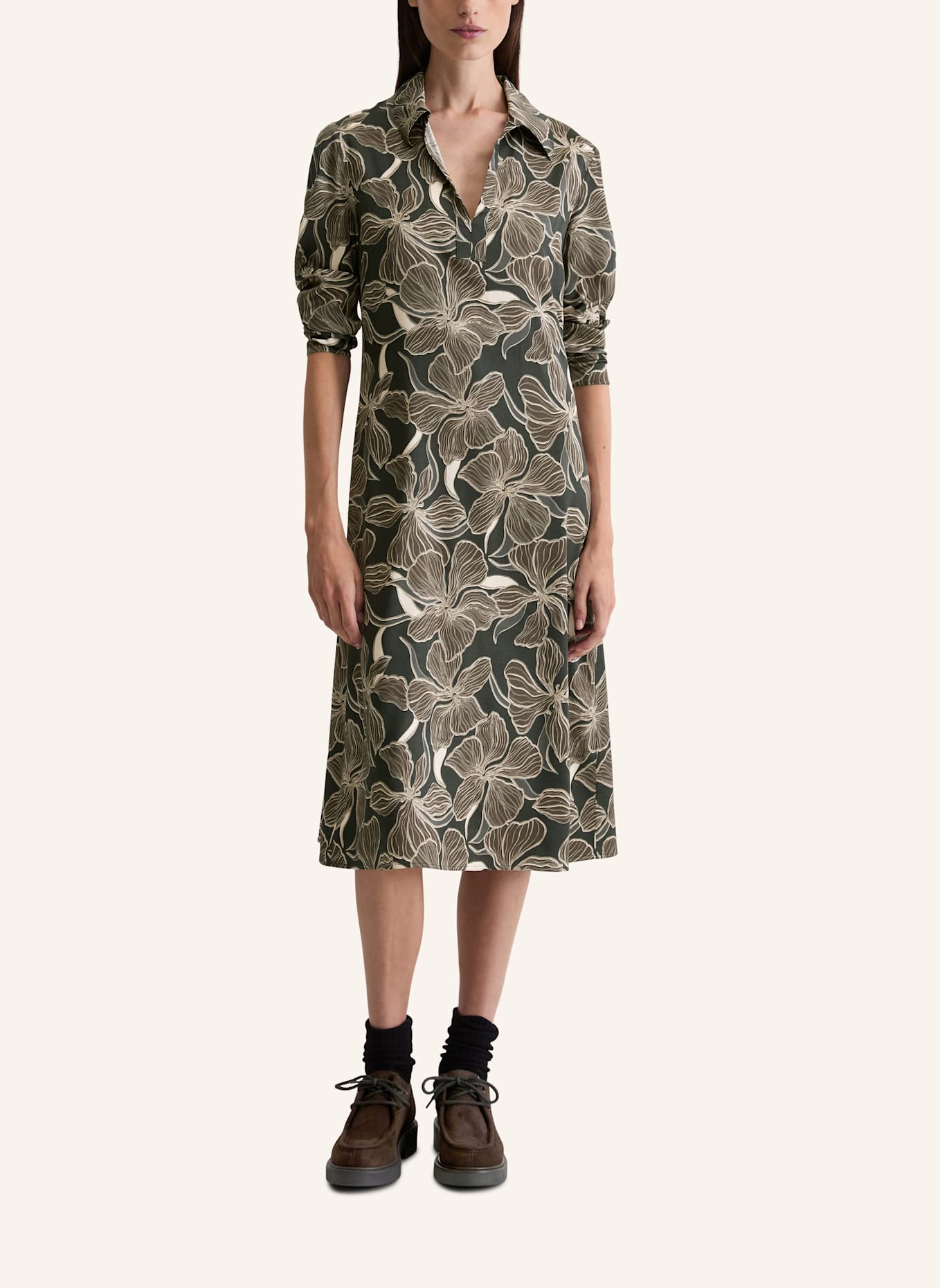 Marc O'Polo Midikleid: DUNKELGRAU