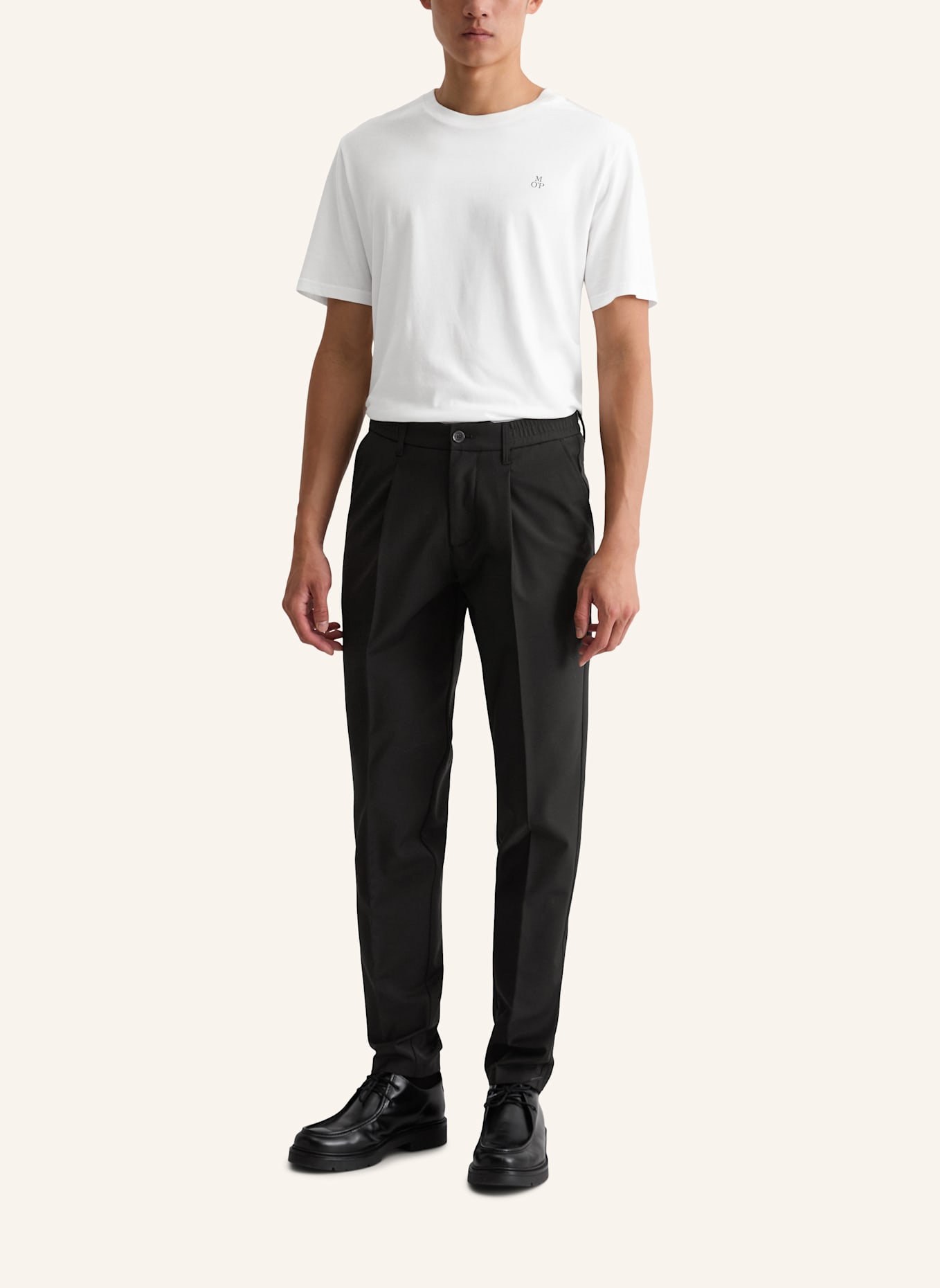 Marc O'Polo Hose Model Morot Jogger pleats: SCHWARZ