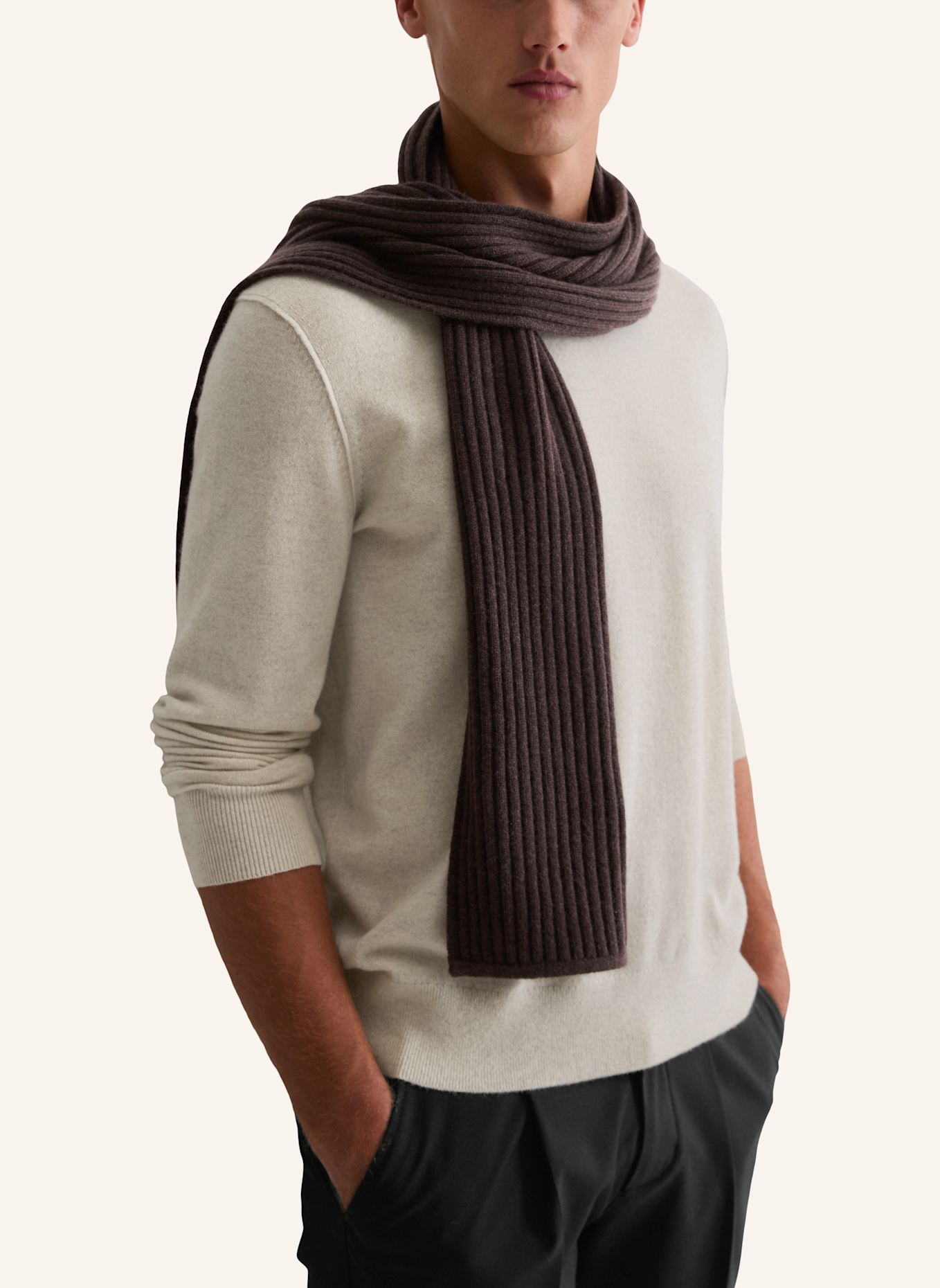 Marc O'Polo Strickschal: DUNKELBRAUN