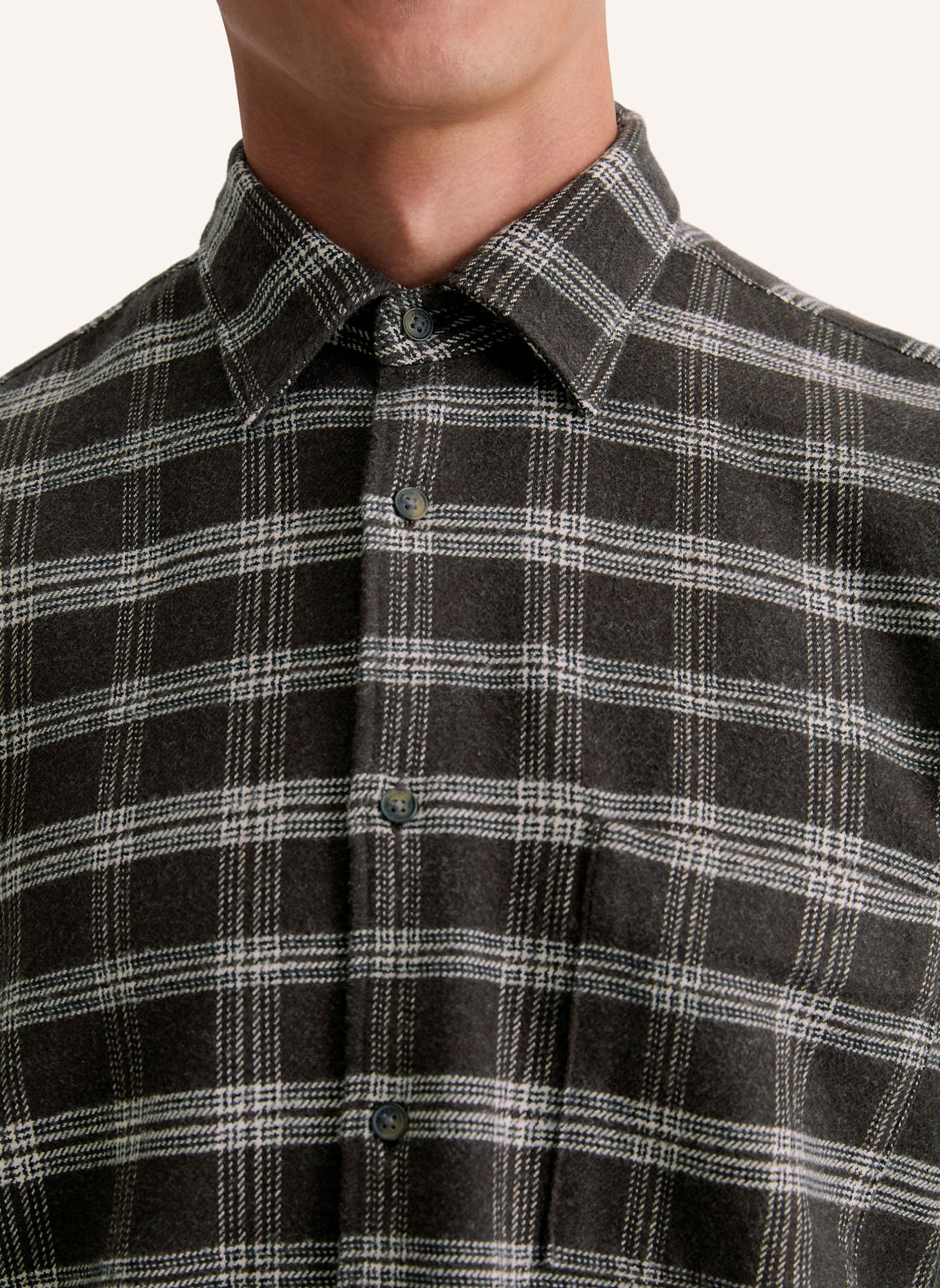 Marc O'Polo Flanellhemd Regular Fit: SCHWARZ