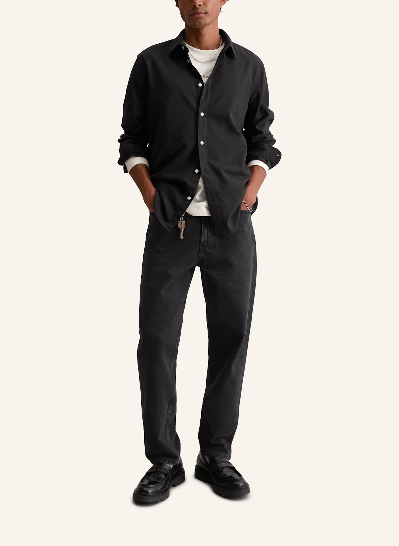 Marc O'Polo DENIM Hemd: SCHWARZ