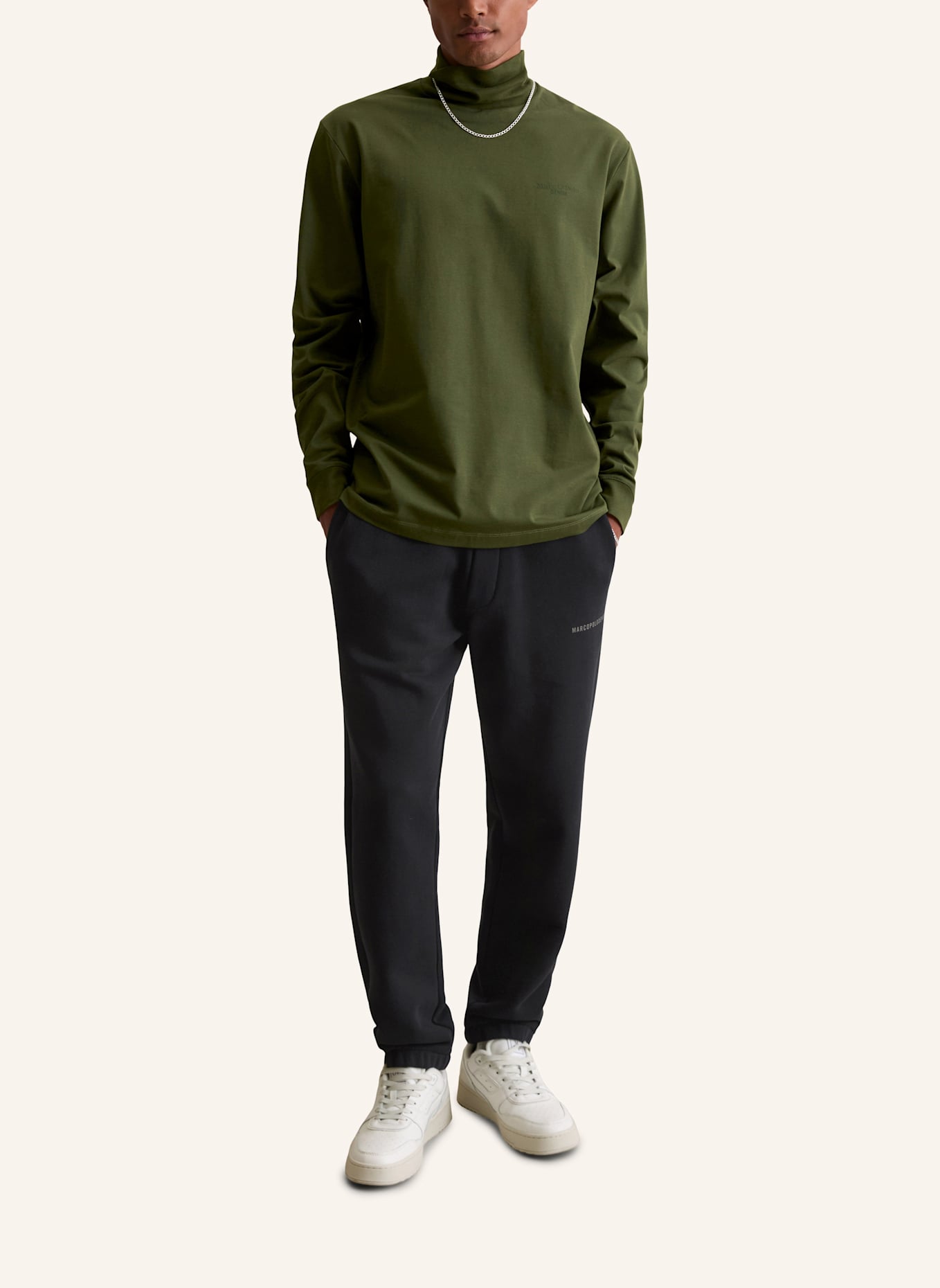 Marc O'Polo DENIM Langarm-Shirt: DUNKELGRÜN