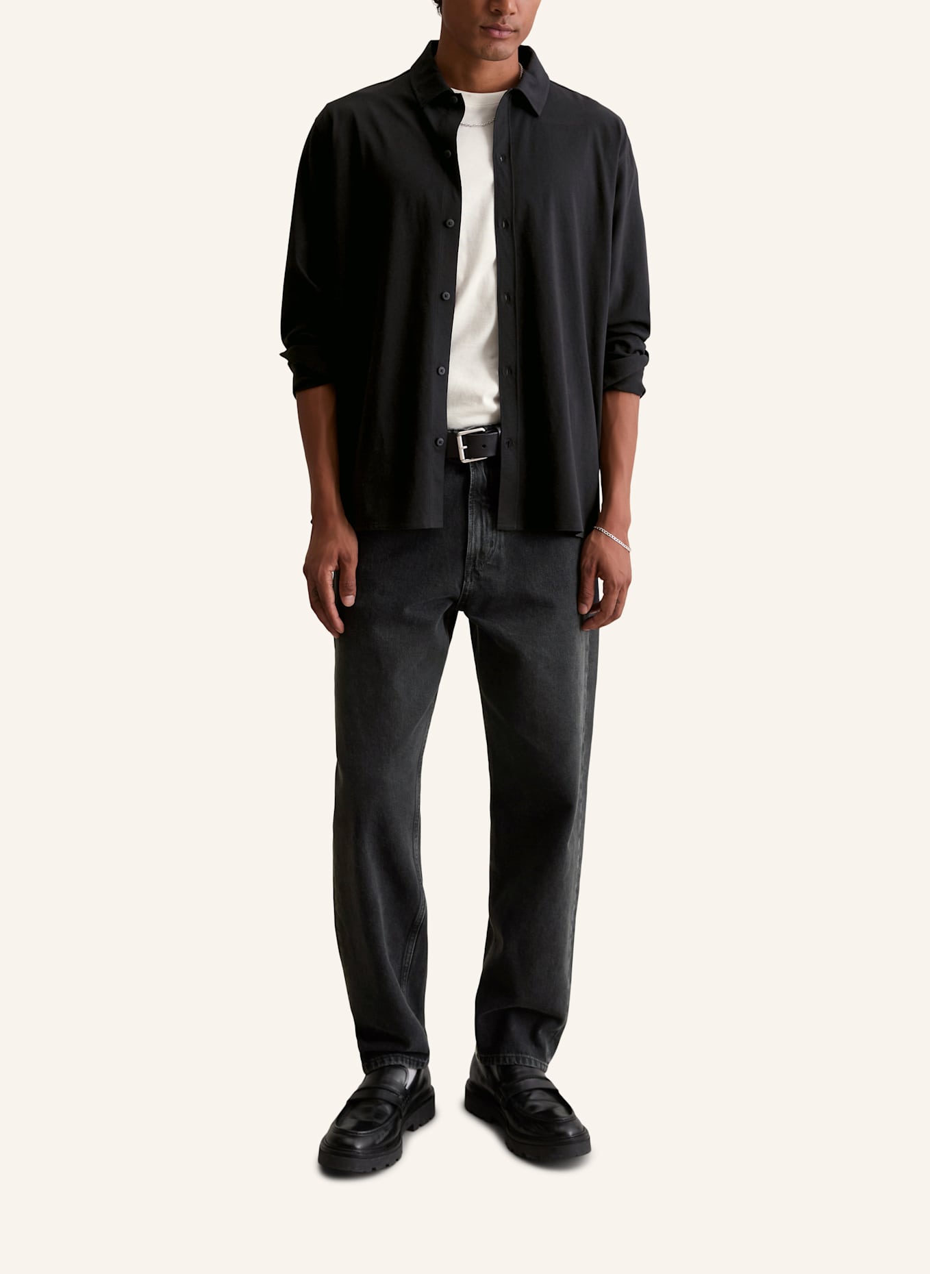 Marc O'Polo DENIM Jerseyhemd: SCHWARZ