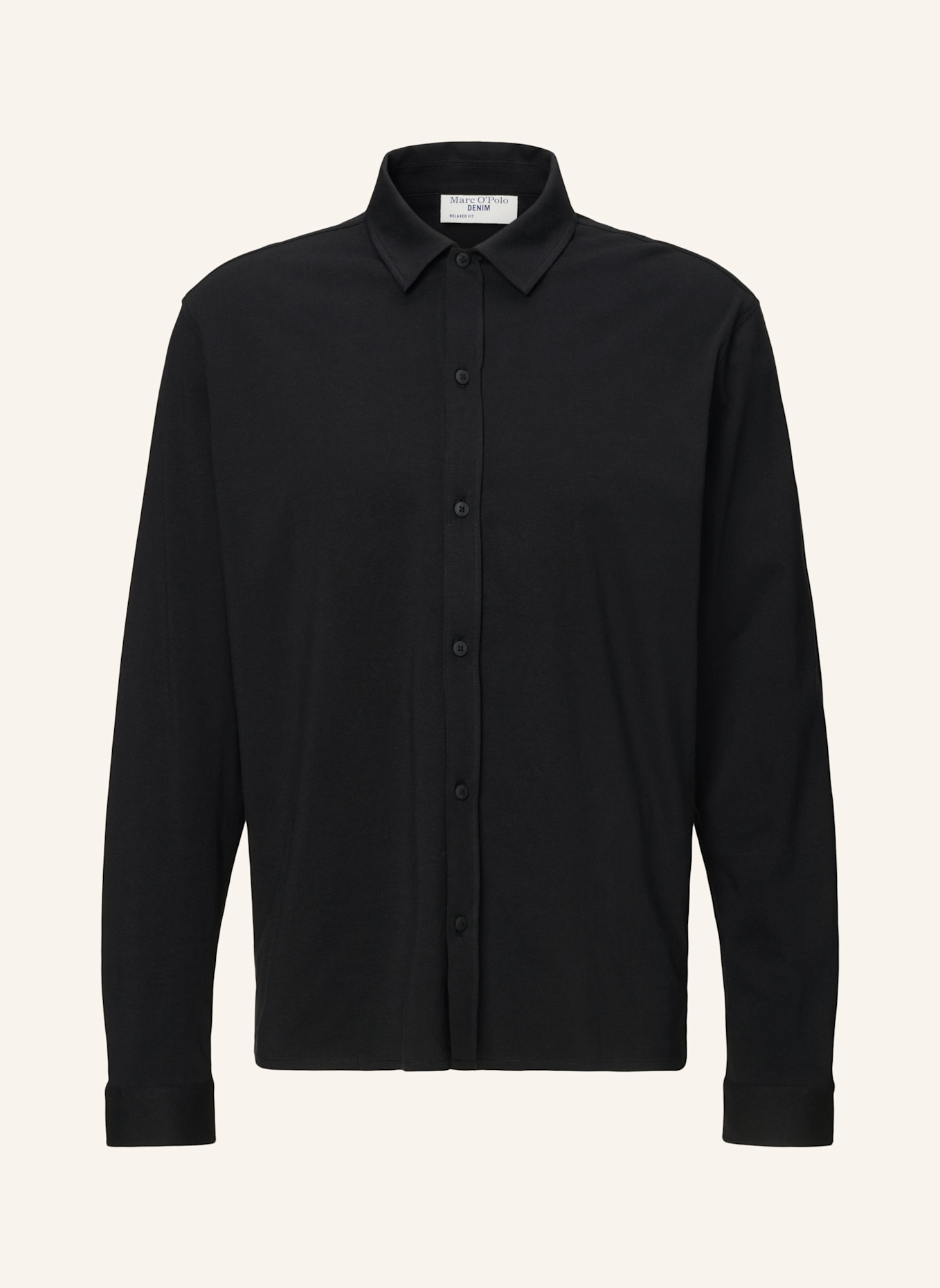 Marc O'Polo DENIM Jerseyhemd: SCHWARZ