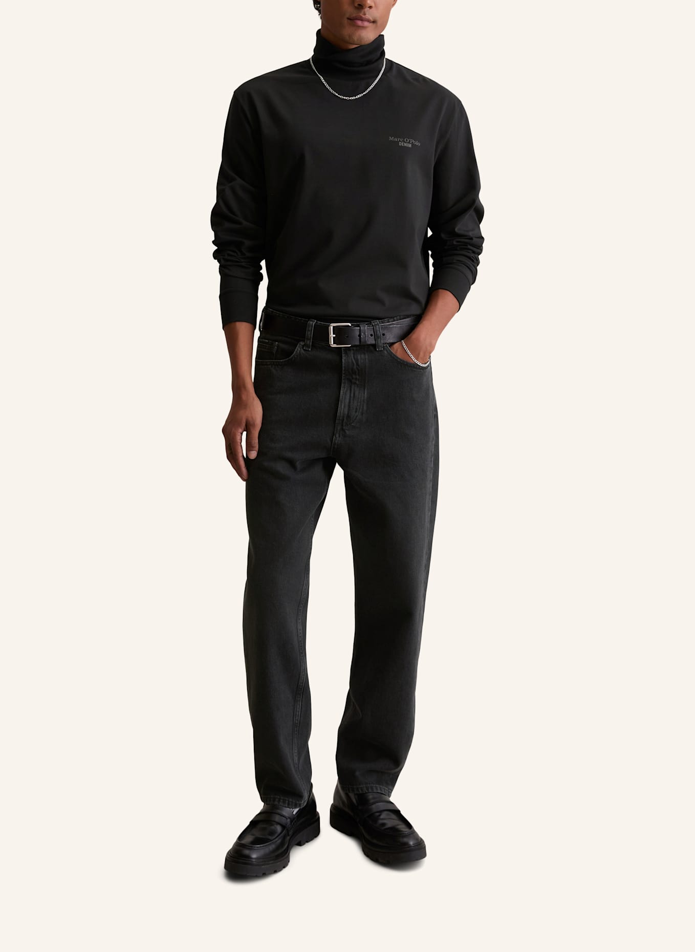 Marc O'Polo DENIM Langarm-Shirt: SCHWARZ