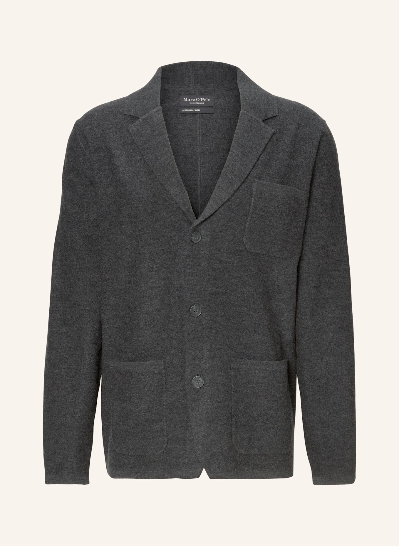 Marc O'Polo Wollsakko: DUNKELGRAU