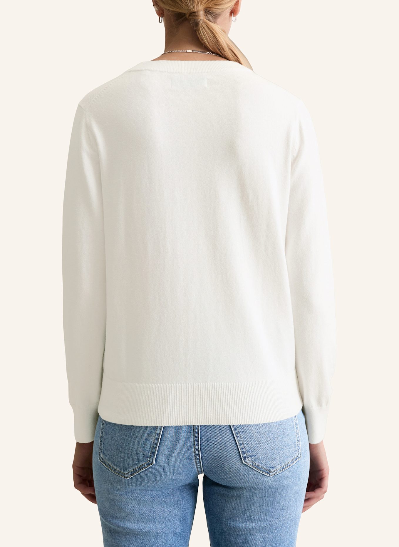 Marc O'Polo DENIM Strickpolo: ECRU