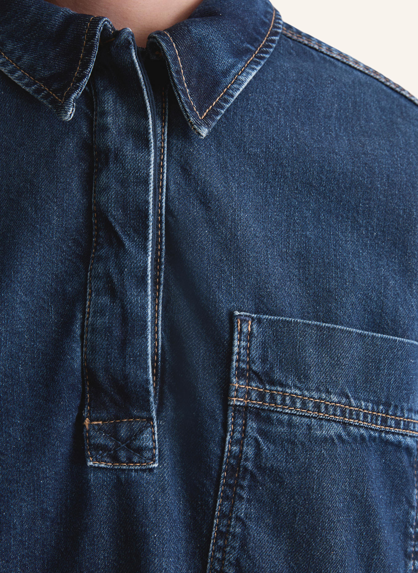 Marc O'Polo DENIM Jeans-Polokleid: DUNKELBLAU